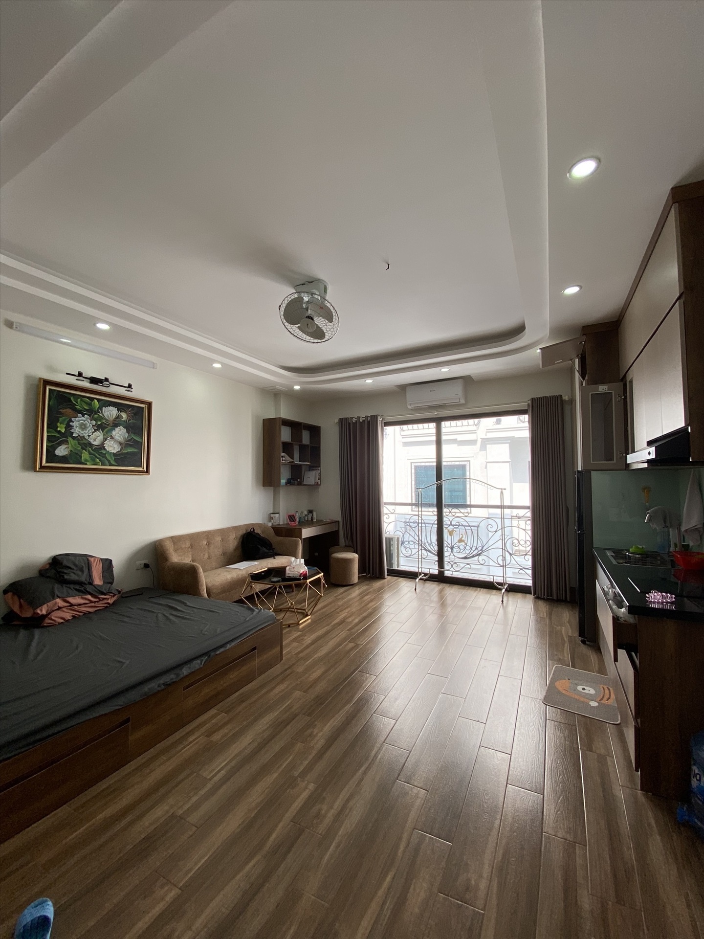 Phòng trọ Studio 28m2 tại Airstay Cự Lộc - Thanh Xuân - Phòng ngủ