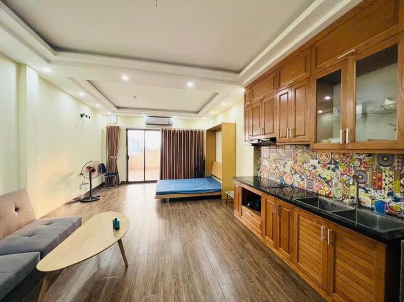 Phòng trọ Studio 60m2 tại Airstay Giáp Bát - Hoàng Mai - Phòng ngủ