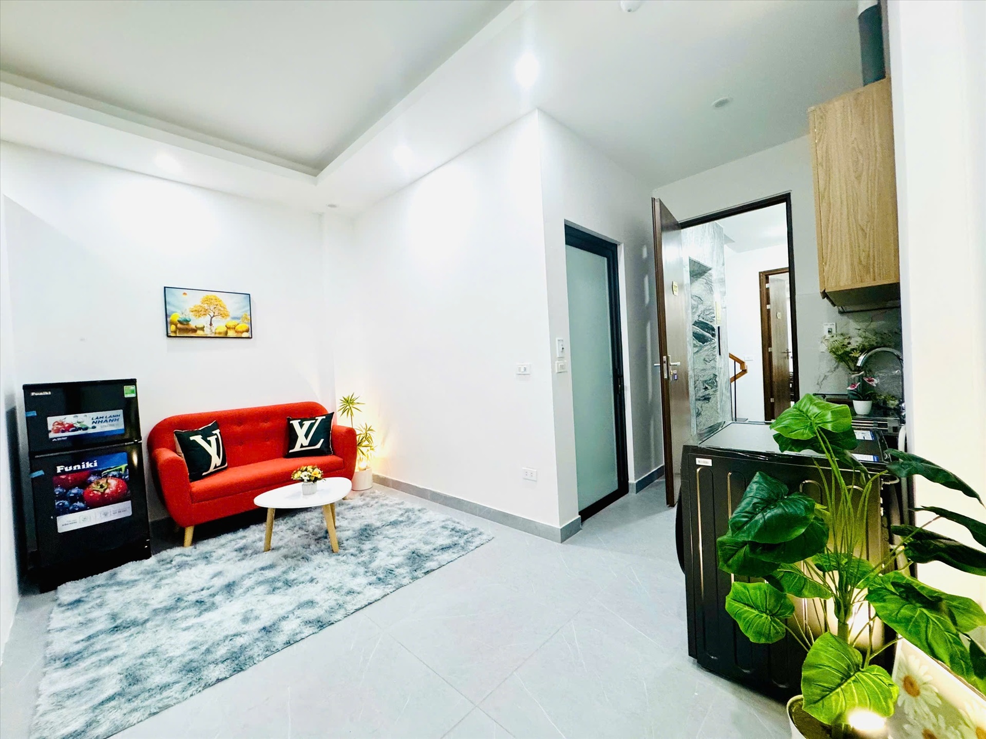 Phòng trọ 1 Phòng ngủ 25m2 tại Vihome Plus Đại Từ - Hoàng Mai - Phòng khách