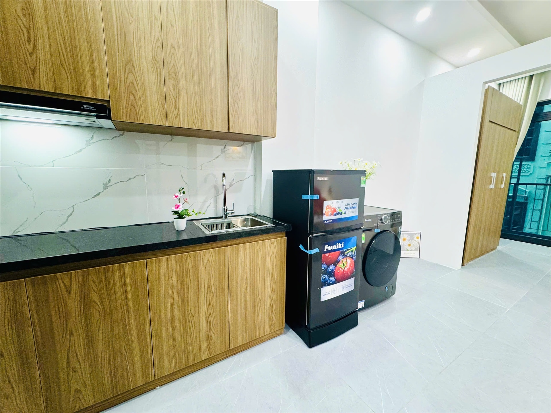 Phòng trọ 1 Phòng ngủ 25m2 tại Vihome Plus Đại Từ - Hoàng Mai - Phòng bếp