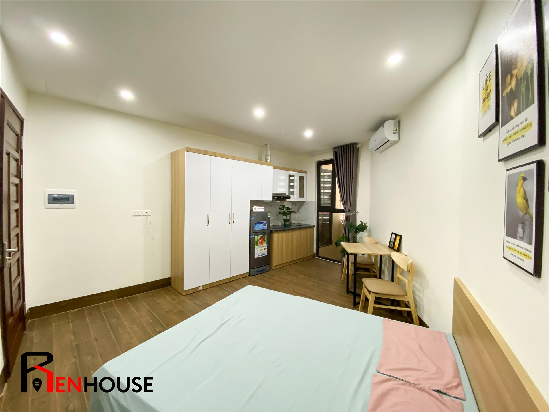 Phòng trọ Studio 26m2 tại RenHouse 4 Trần Thái Tông - Cầu Giấy - Phòng bếp