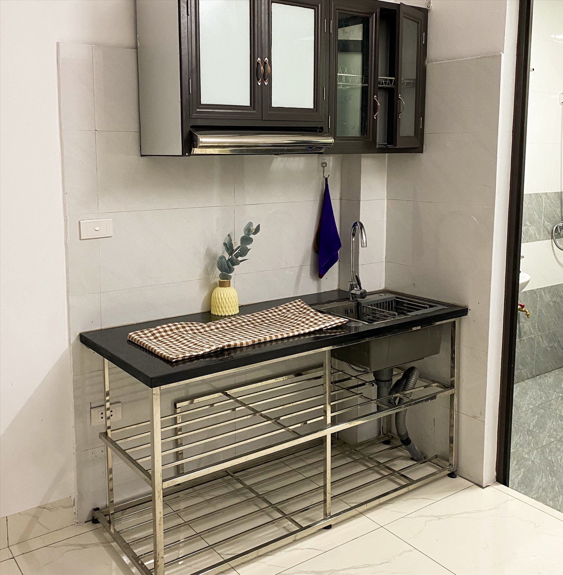 Phòng trọ Studio 30m2 tại Timehouse Nguyễn Đạo An - Bắc Từ Liêm - Phòng bếp