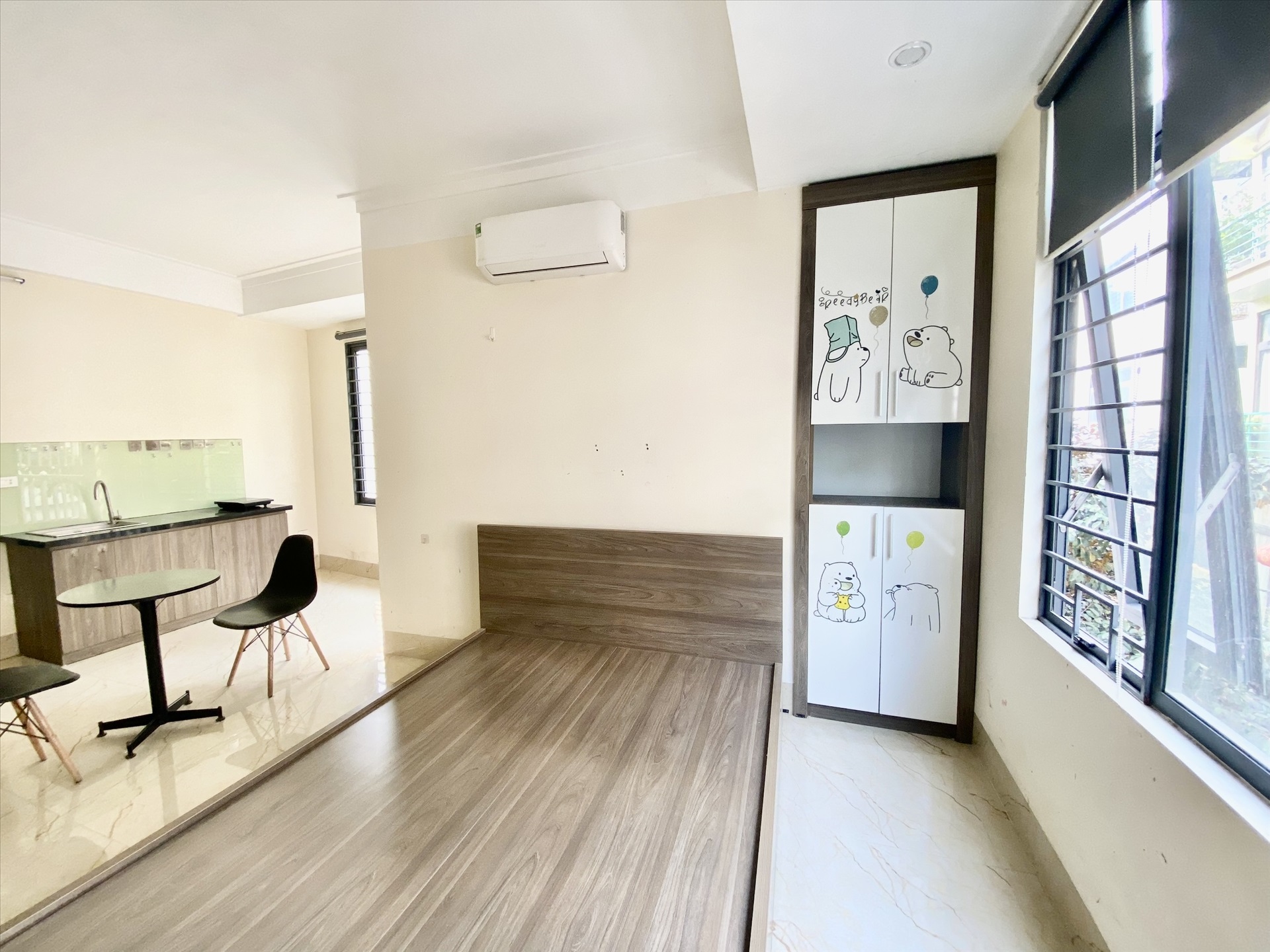 Phòng trọ Studio 30m2 tại Funhome Tân Mai - Hoàng Mai - Phòng ngủ