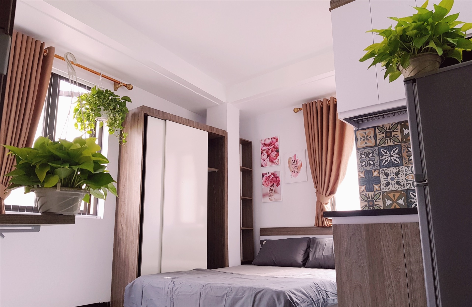 Phòng trọ Studio 20m2 tại Suha Home Nhân Hòa - Thanh Xuân - Phòng ngủ