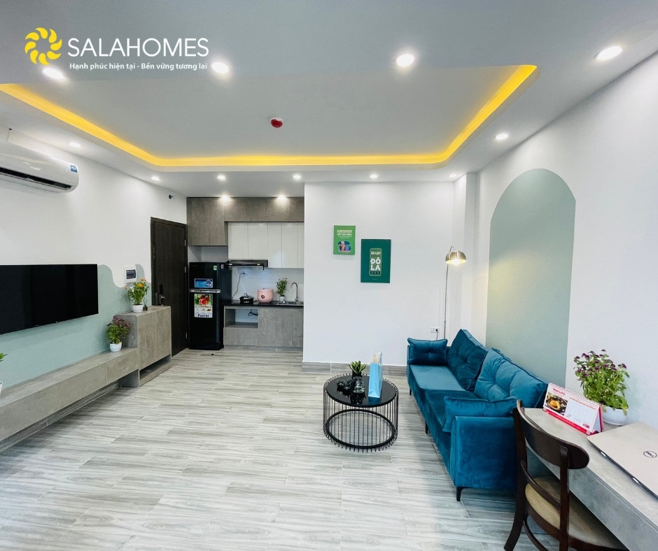 Phòng trọ Studio 40m2 tại Salahomes Nguyễn Thị Định - Cầu Giấy - Phòng khách