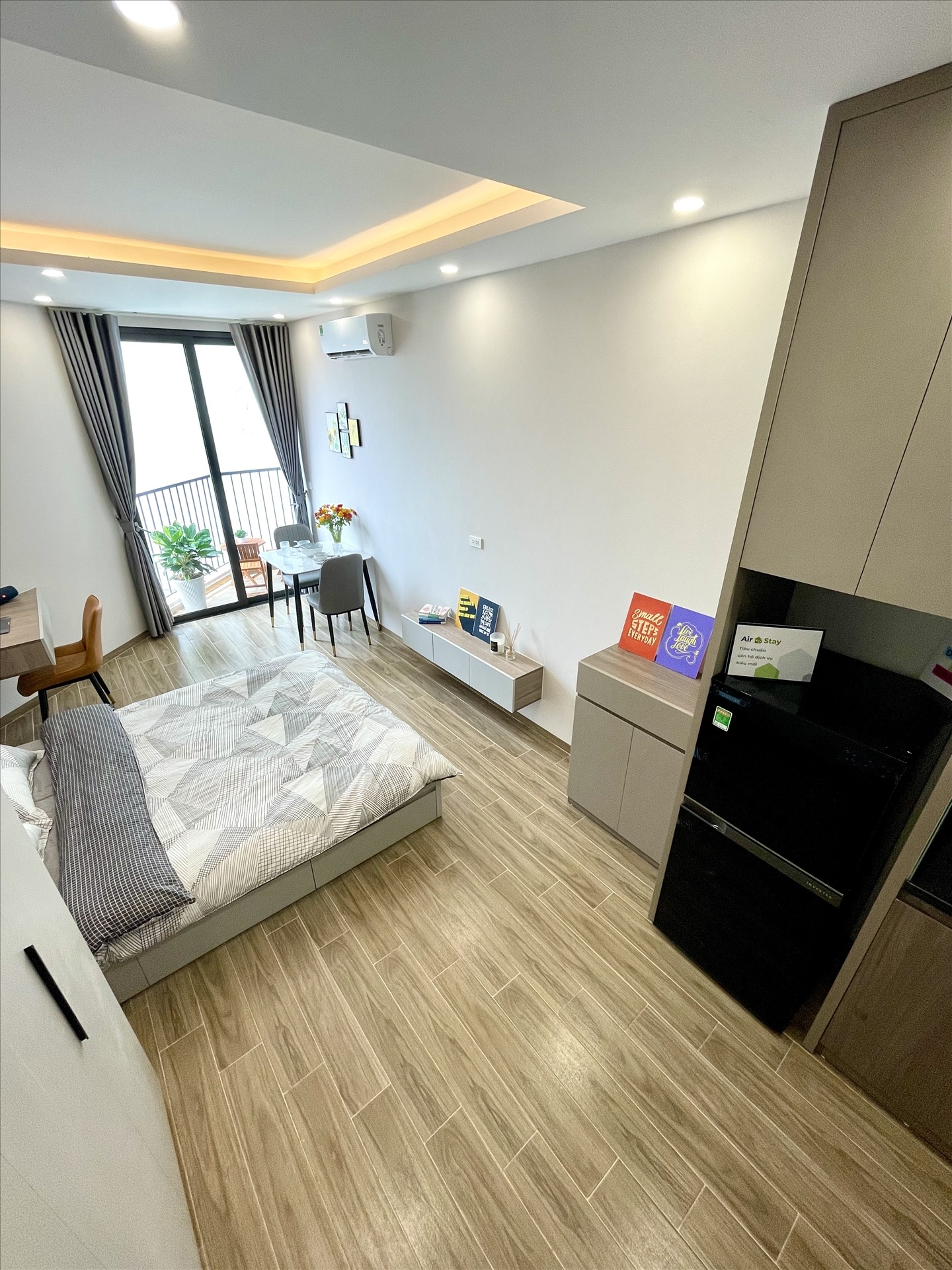 Phòng trọ Studio 33m2 tại Airstay 1 Lê Thanh Nghị - Hai Bà Trưng  - Phòng ngủ