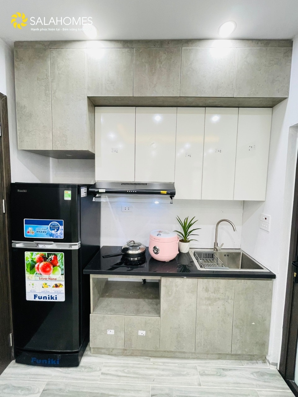 Phòng trọ Studio 38m2 tại Salahomes Nguyễn Thị Định - Cầu Giấy - Phòng bếp