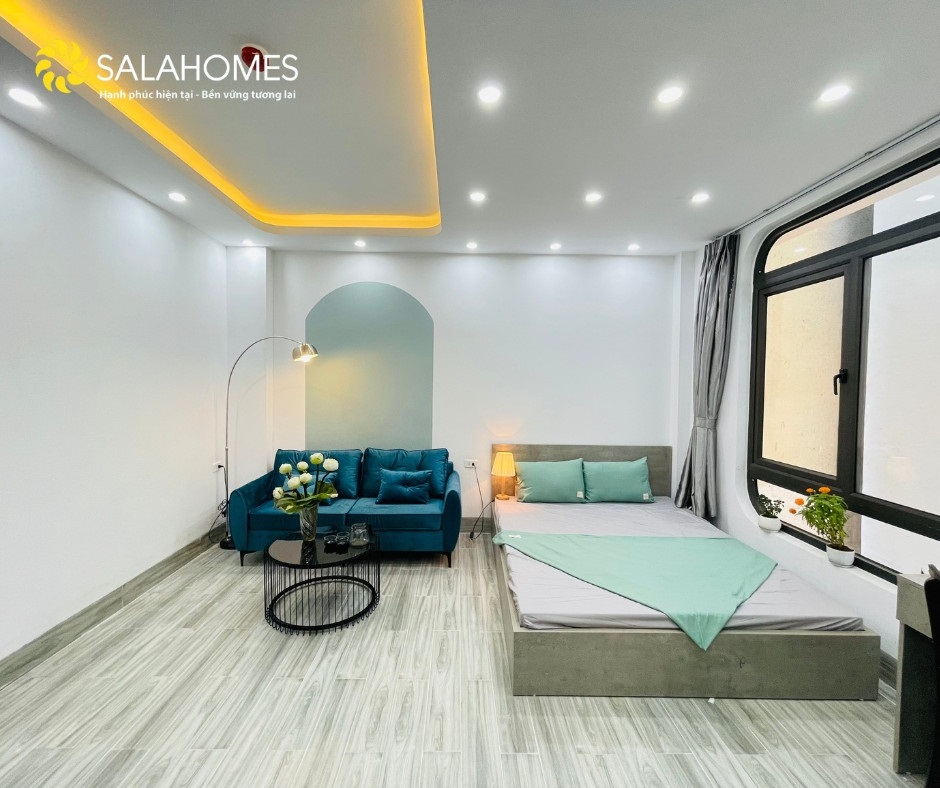 Phòng trọ Studio 38m2 tại Salahomes Nguyễn Thị Định - Cầu Giấy - Phòng ngủ