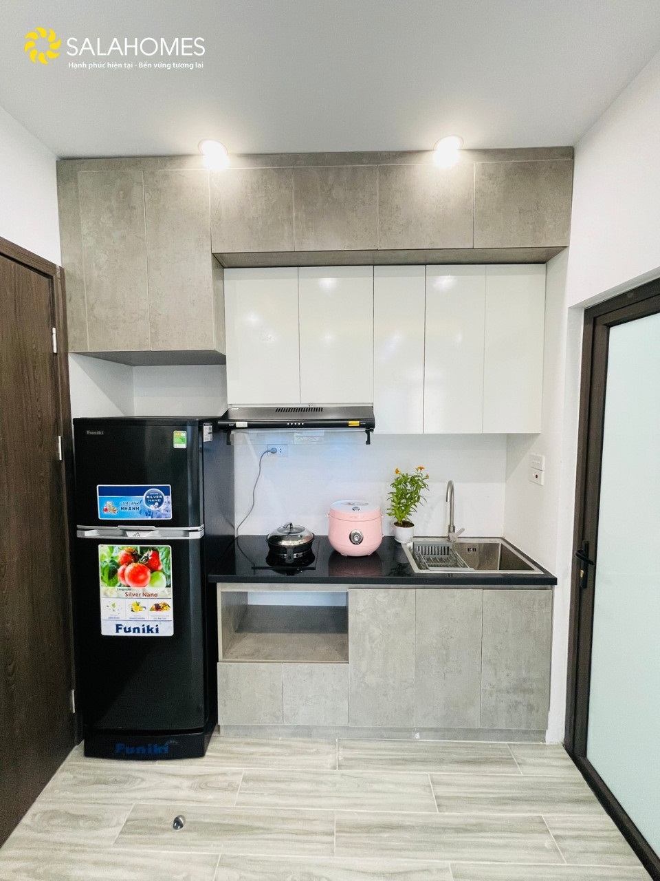 Phòng trọ Studio 40m2 tại Salahomes Nguyễn Thị Định - Cầu Giấy - Phòng bếp