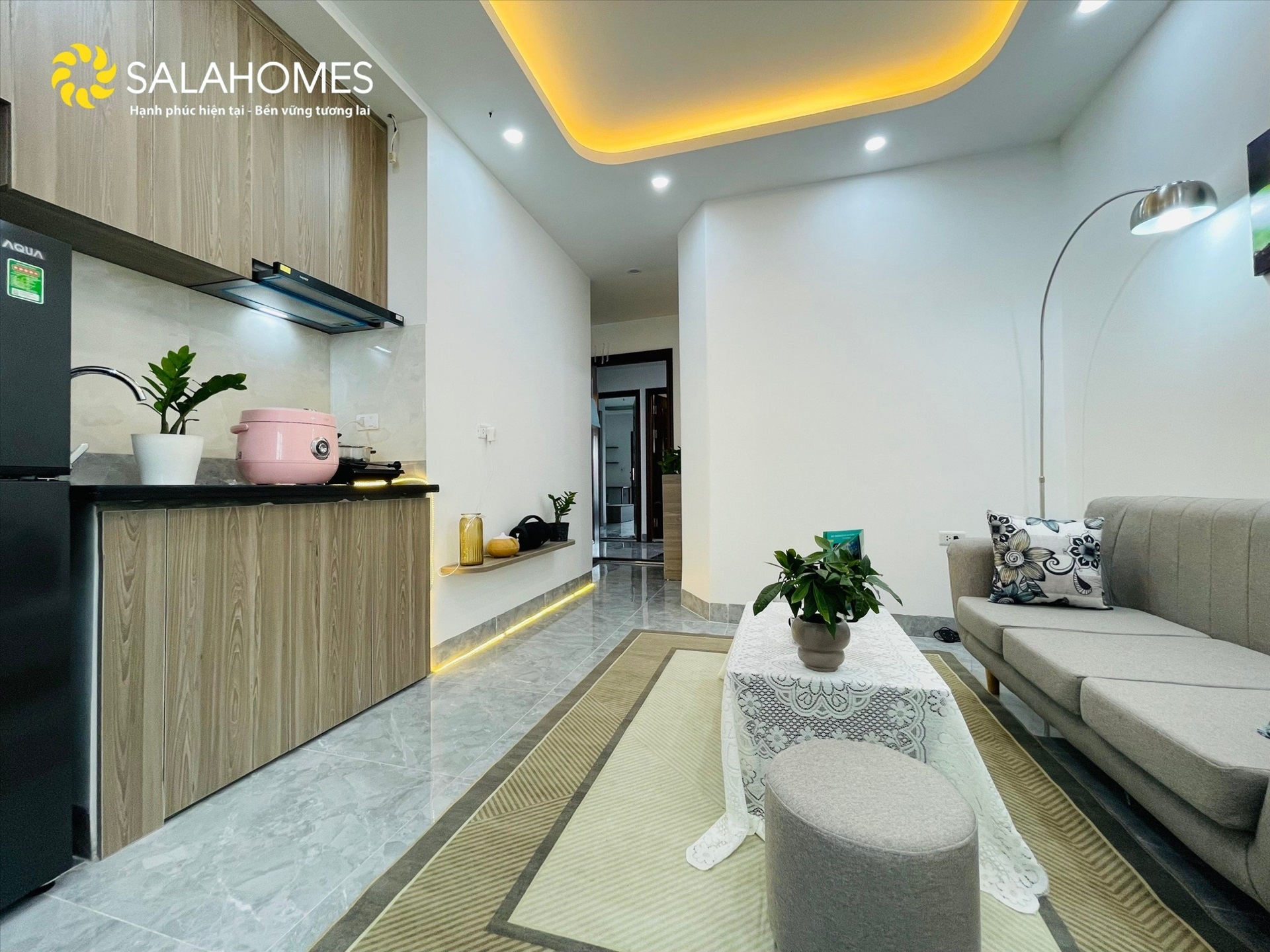 Phòng trọ 1 Phòng ngủ 40m2 tại Salahomes Pháo Đài Láng - Đống Đa - Phòng khách