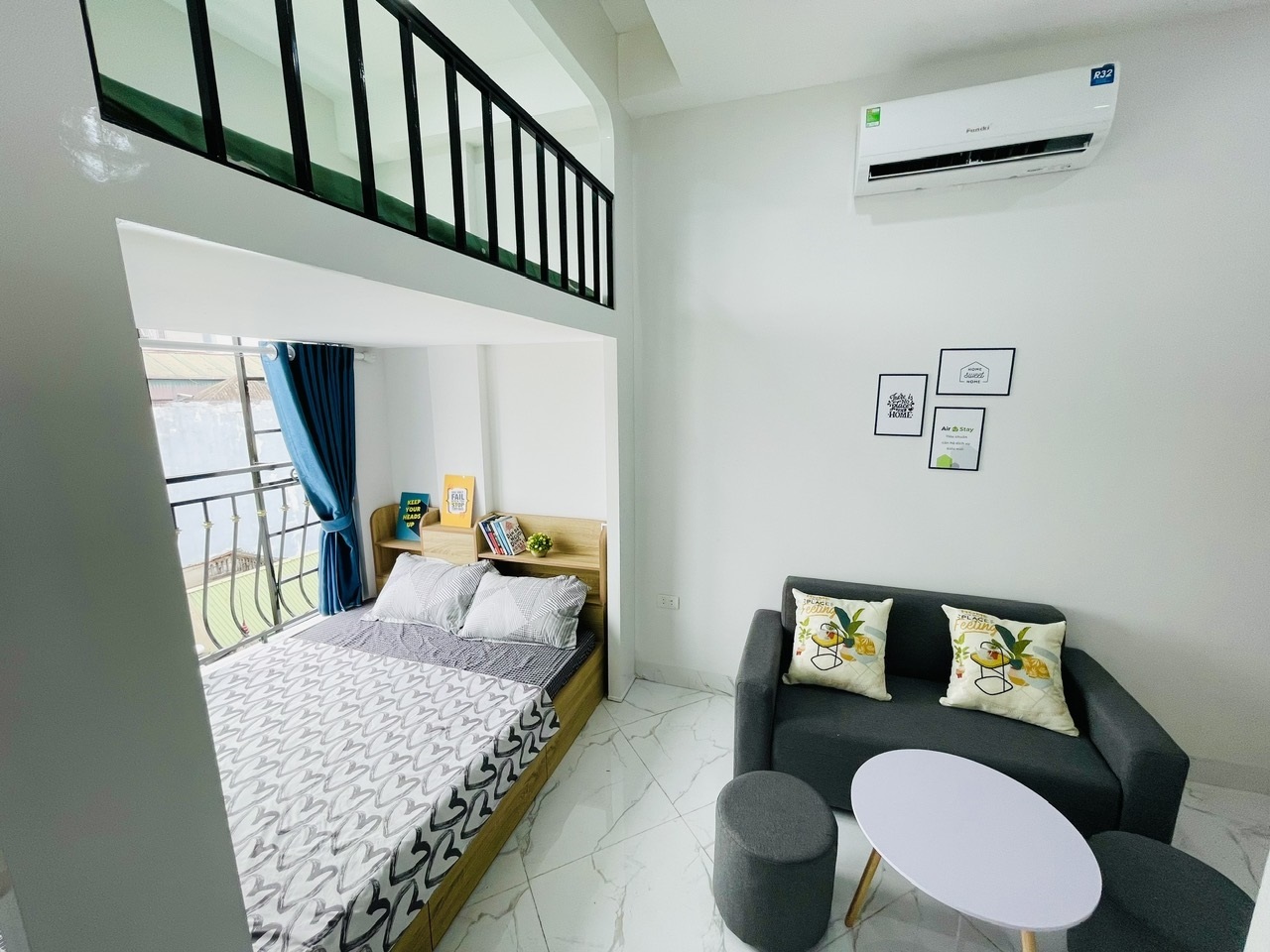 Phòng trọ Duplex 27m2 tại Airstay Gốc Đề - Hai Bà Trưng  - Phòng ngủ