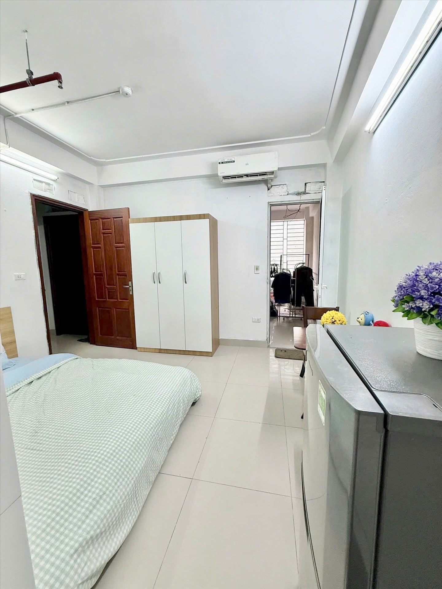 Phòng trọ Studio 25m2 tại Time House Pháo Đài Láng - Đống Đa - Phòng ngủ