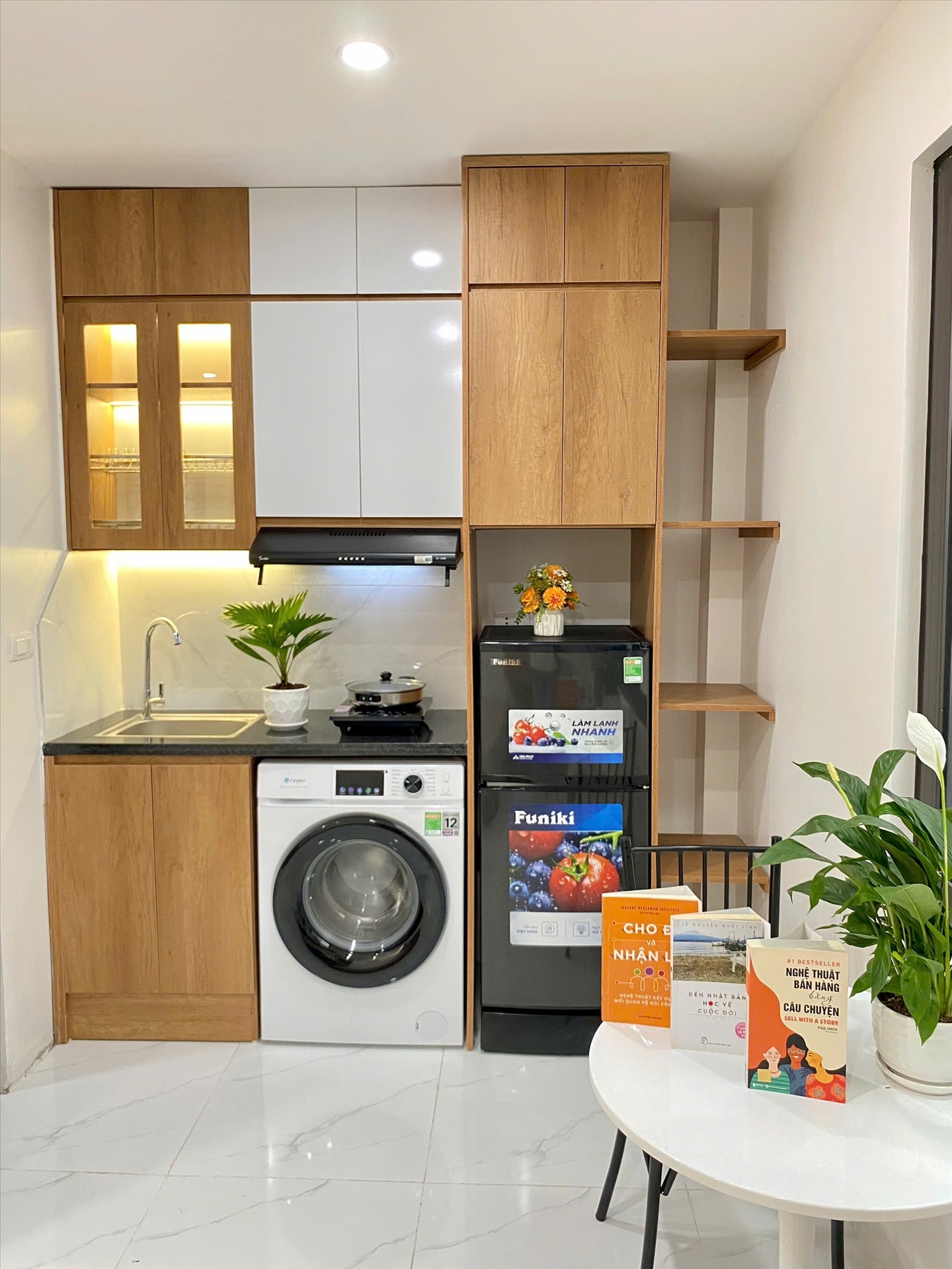 Phòng trọ Studio 25m2 tại Suha Home Giáp Bát - Hoàng Mai - Phòng bếp