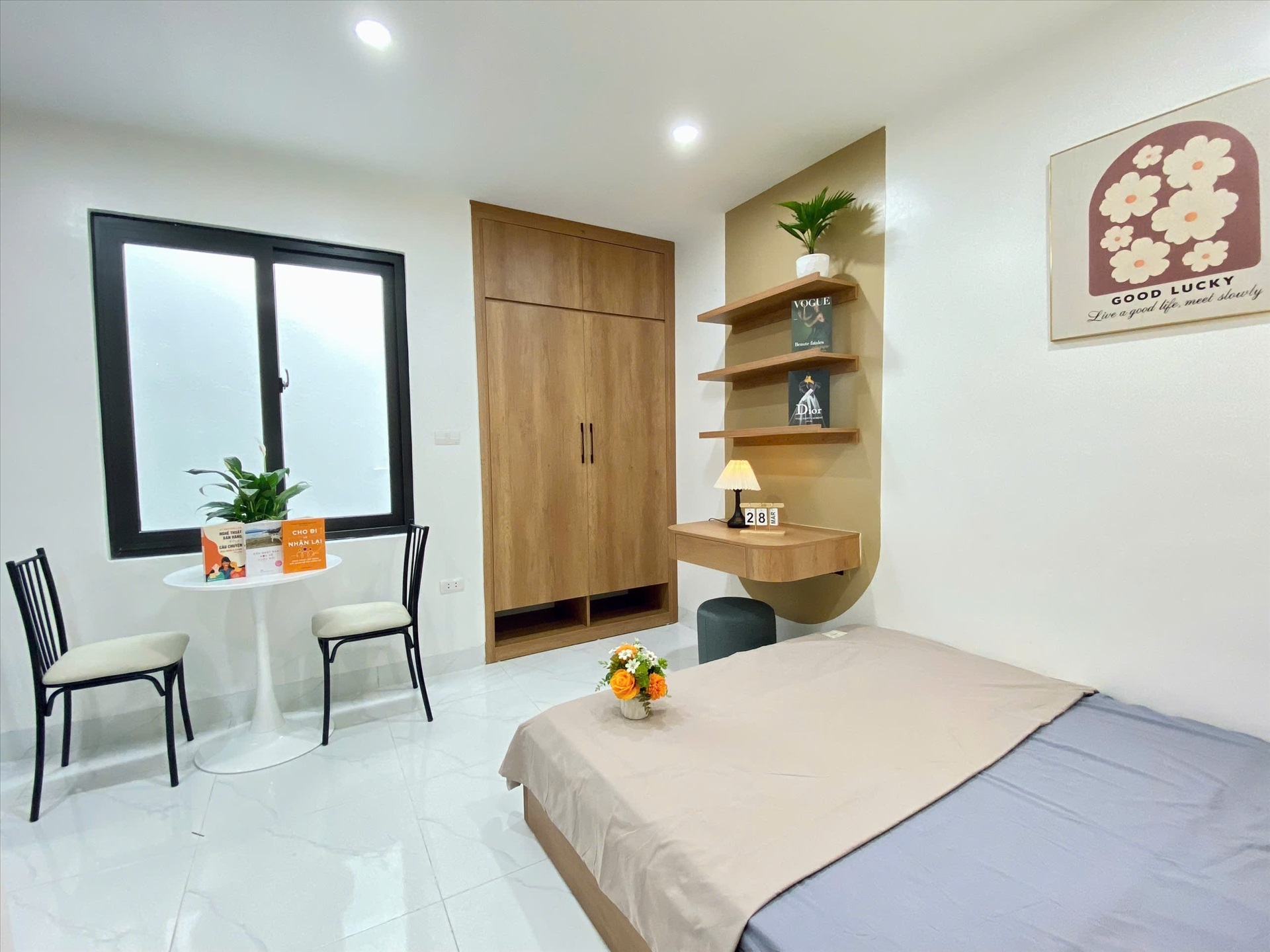 Phòng trọ Studio 25m2 tại Suha Home Giáp Bát - Hoàng Mai - Phòng ngủ