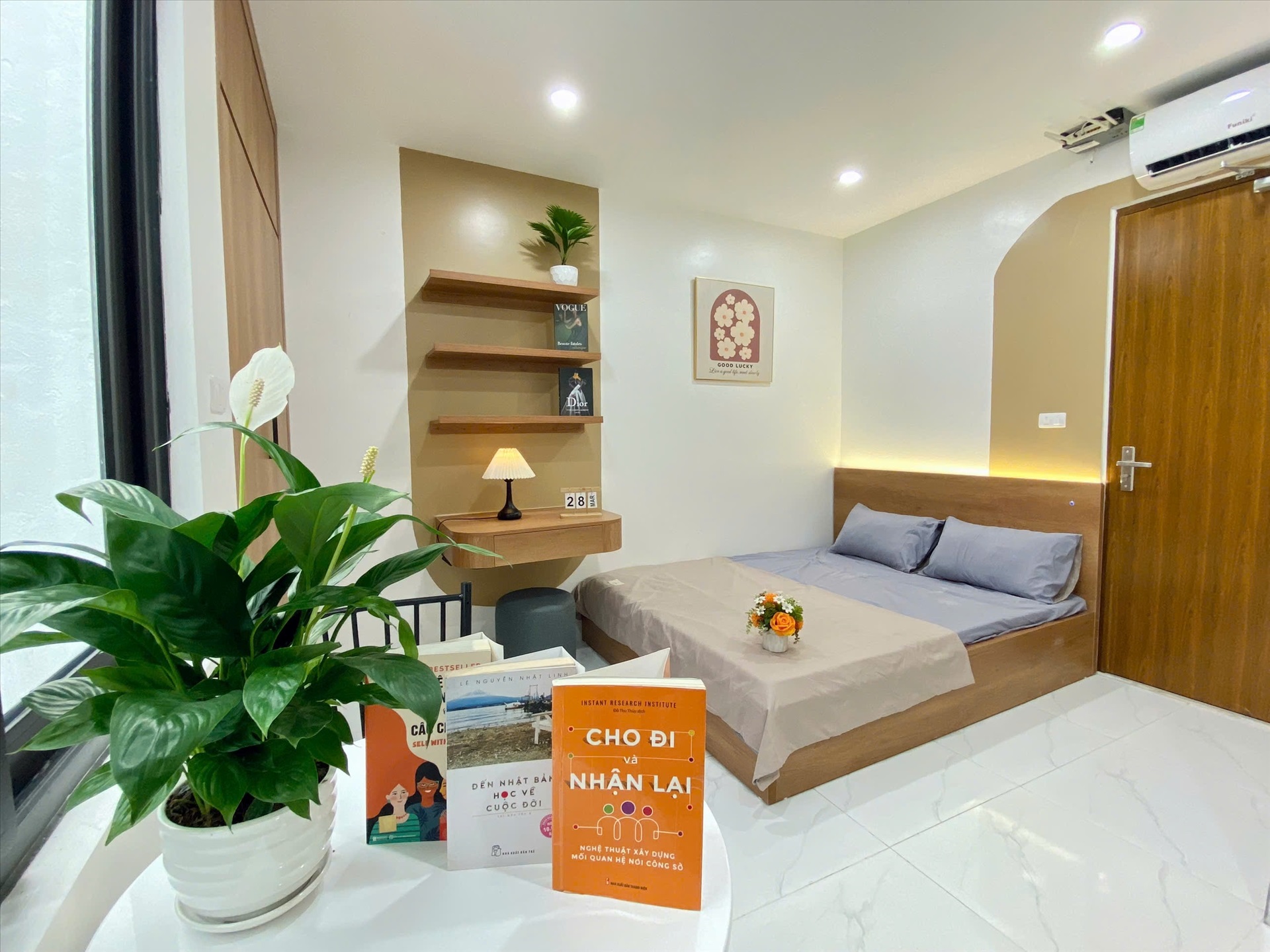 Phòng trọ Studio 25m2 tại Suha Home Giáp Bát - Hoàng Mai - Phòng ngủ