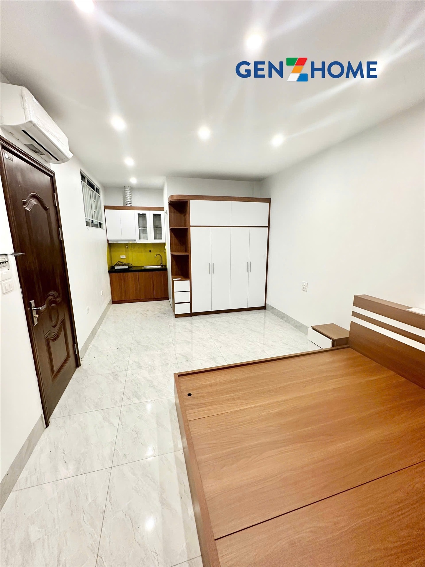 Phòng trọ Studio 22m2 tại GENZ Home Xuân Phương - Nam Từ Liêm - Phòng ngủ