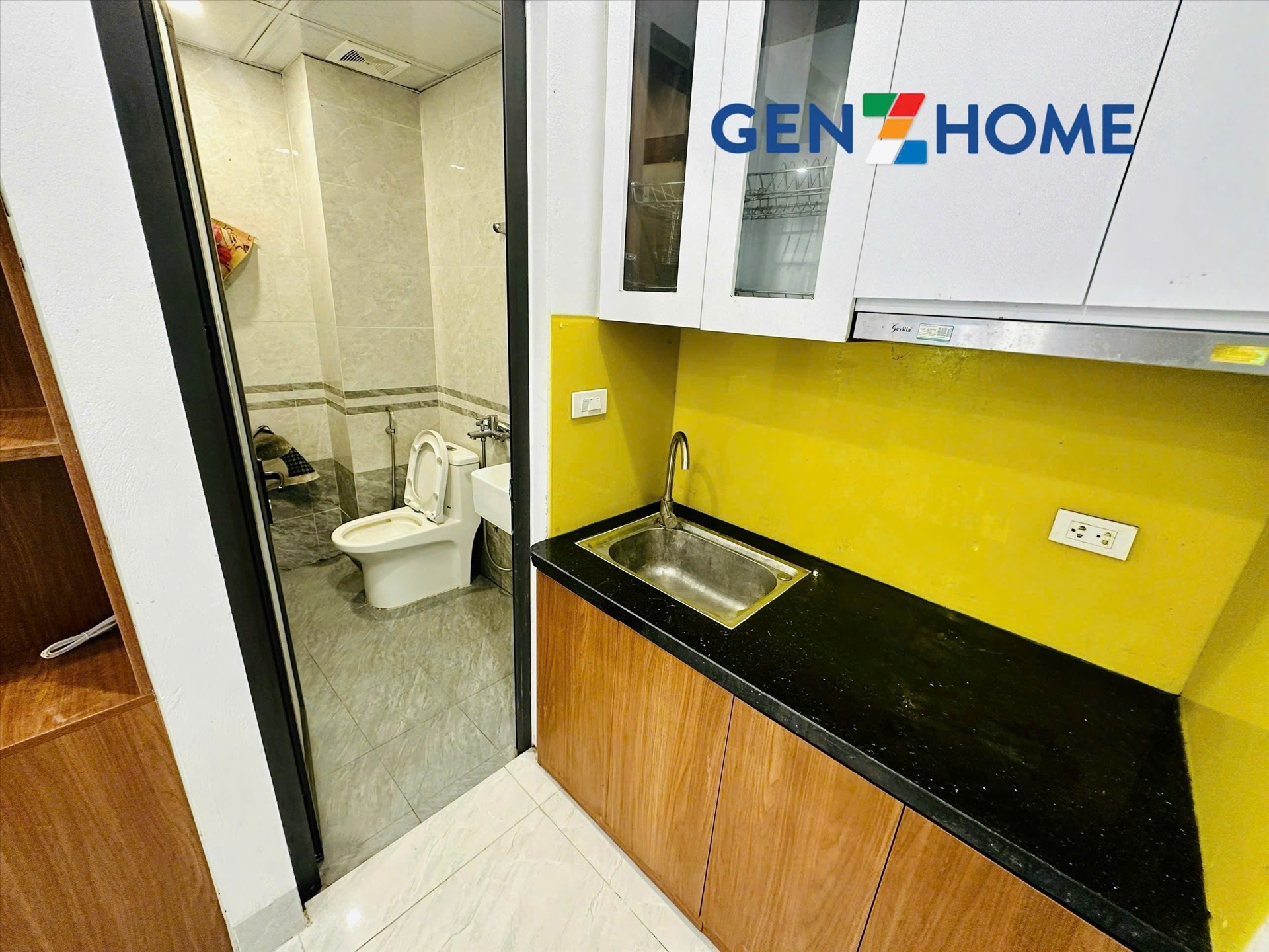 Phòng trọ Studio 22m2 tại GENZ Home Xuân Phương - Nam Từ Liêm - Phòng bếp