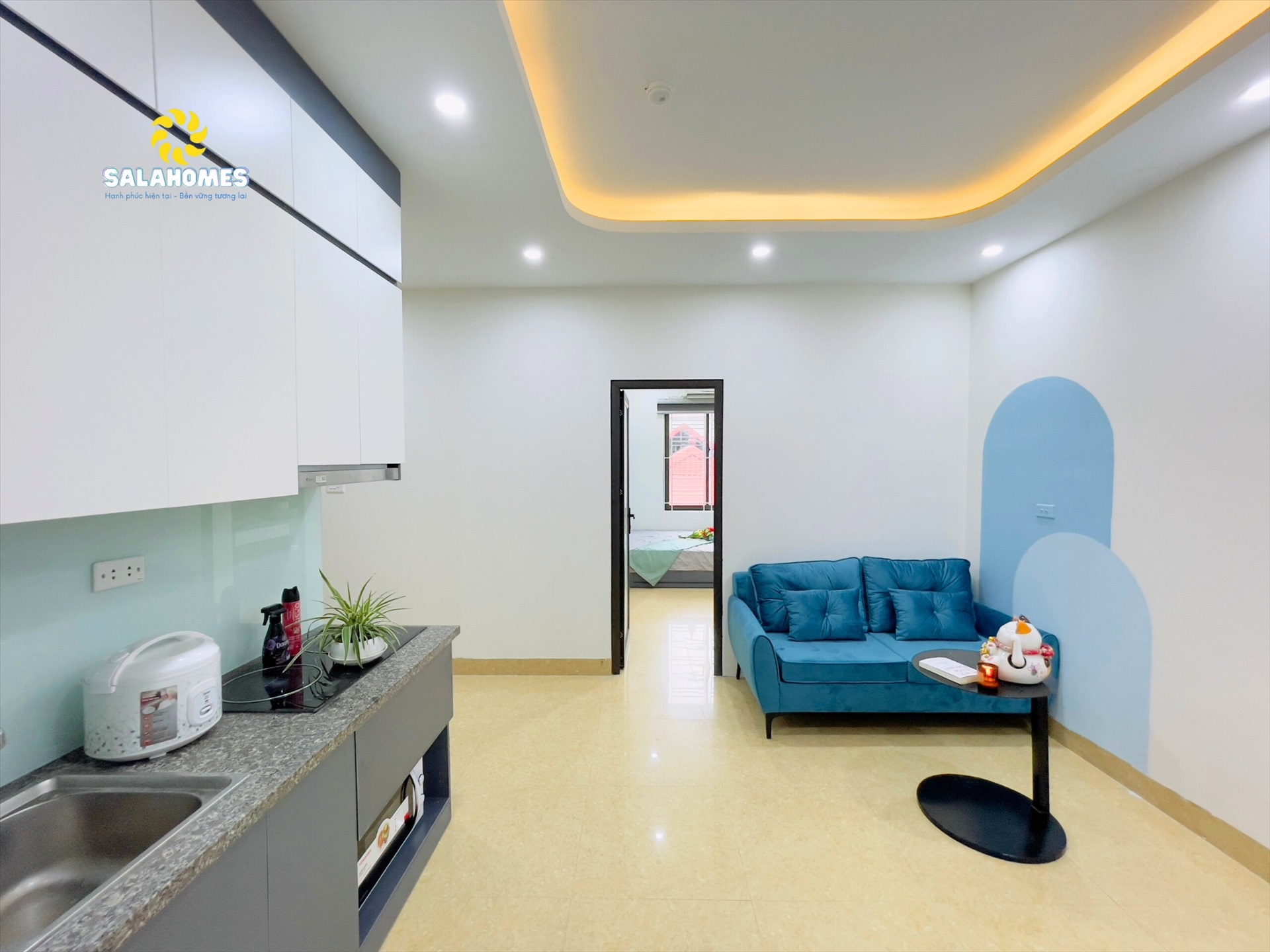 Phòng trọ 1 Phòng ngủ 40m2 tại Salahomes Hạ Yên Quyết - Cầu Giấy - Phòng khách