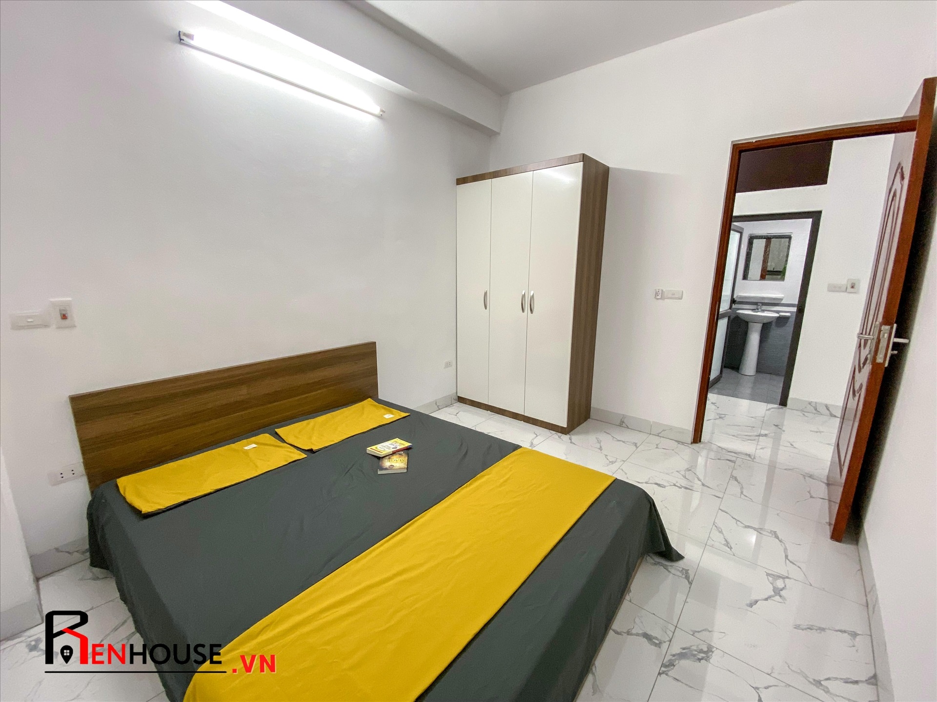 Phòng trọ Studio 35m2 tại RenHouse 2 Đại Lộ Thăng Long - Nam Từ Liêm - Phòng ngủ