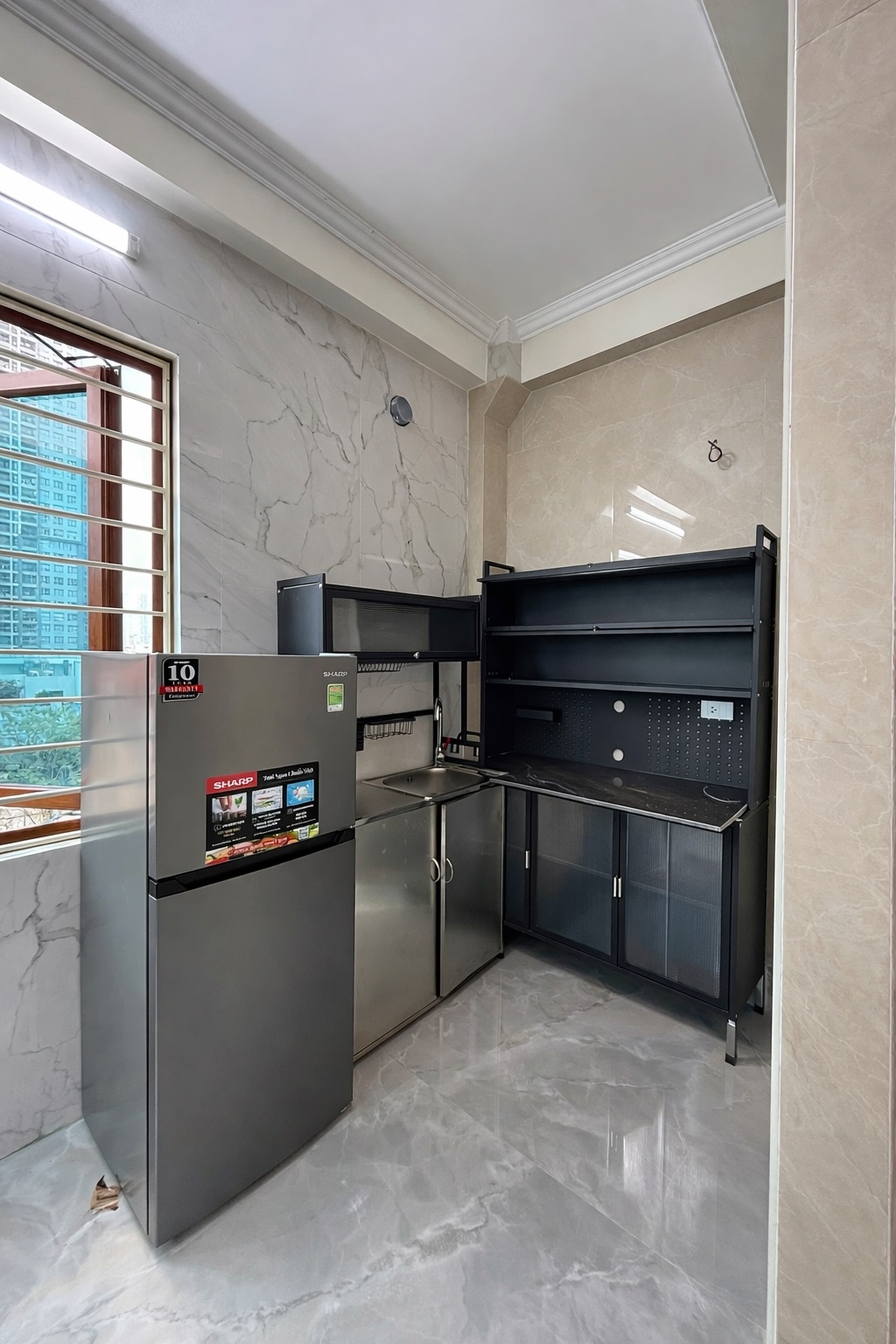 Phòng trọ Studio 38m2 tại Lvory Apartment Nguyễn Văn Giáp - Nam Từ Liêm  - Phòng bếp