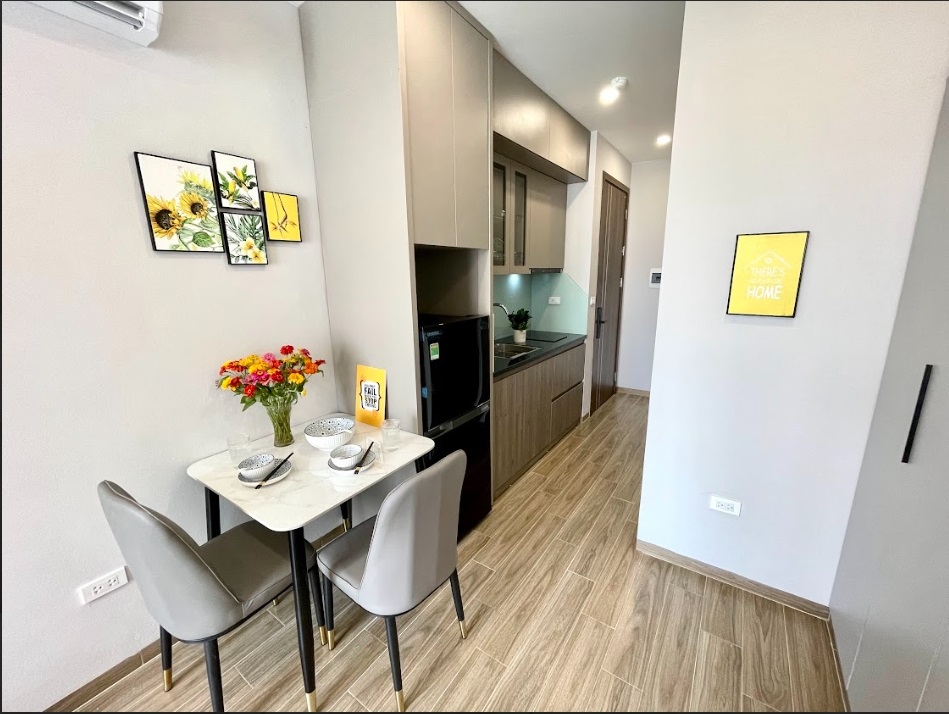 Phòng trọ Studio 30m2 tại Airstay 1 Lê Thanh Nghị - Hai Bà Trưng  - Phòng bếp