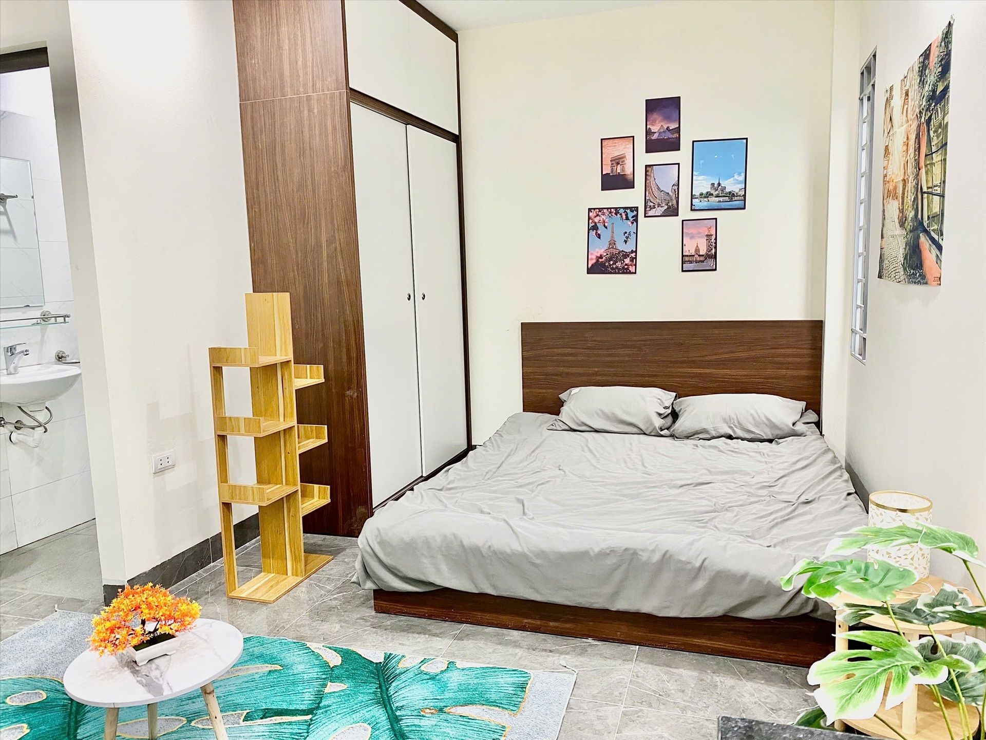 Phòng trọ Studio 25m2 tại Funhome 7 Lĩnh Nam - Hoàng Mai - Phòng ngủ