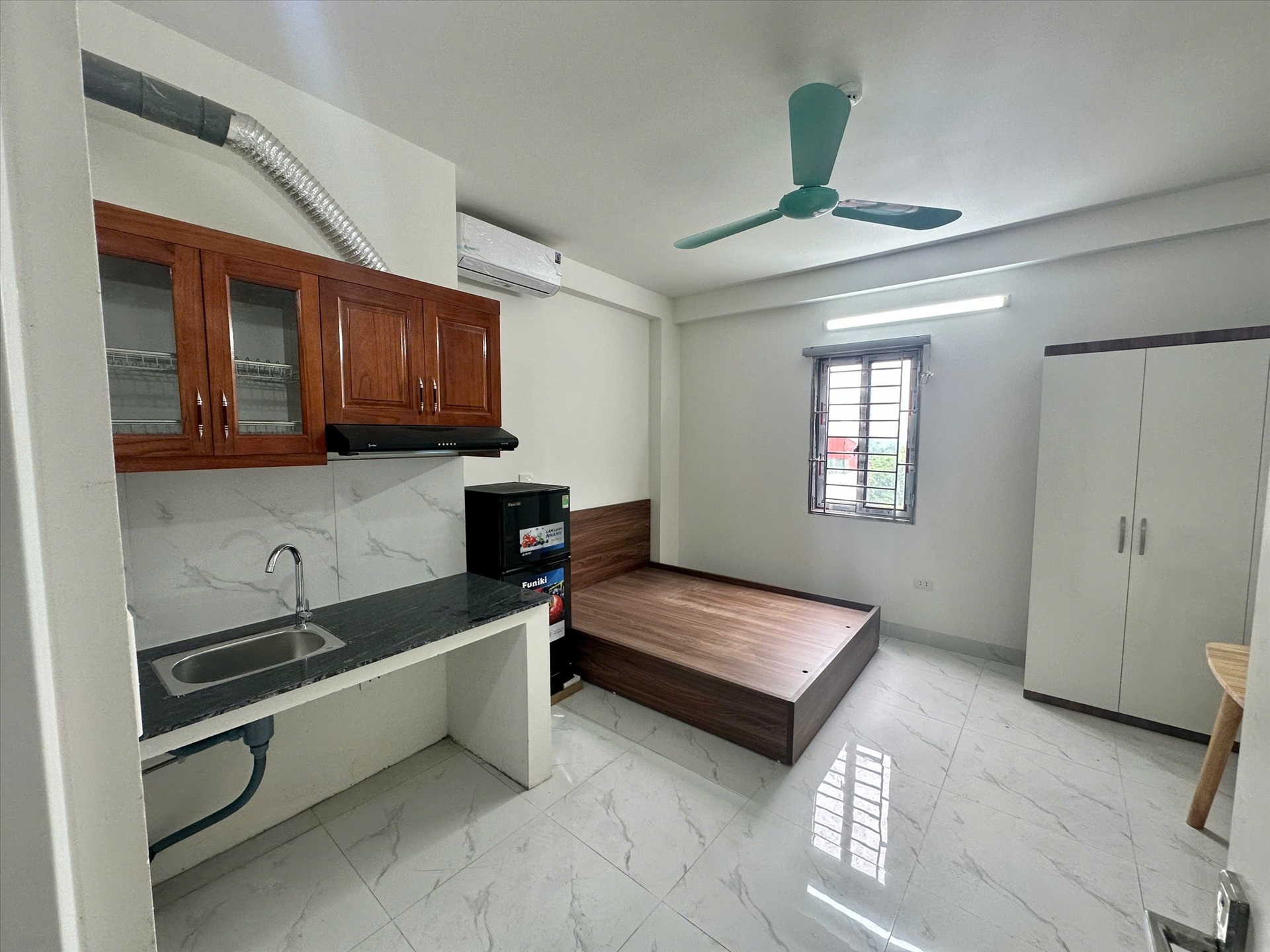 Phòng trọ Studio 25m2 tại CT House Đại Linh - Nam Từ Liêm - Phòng ngủ