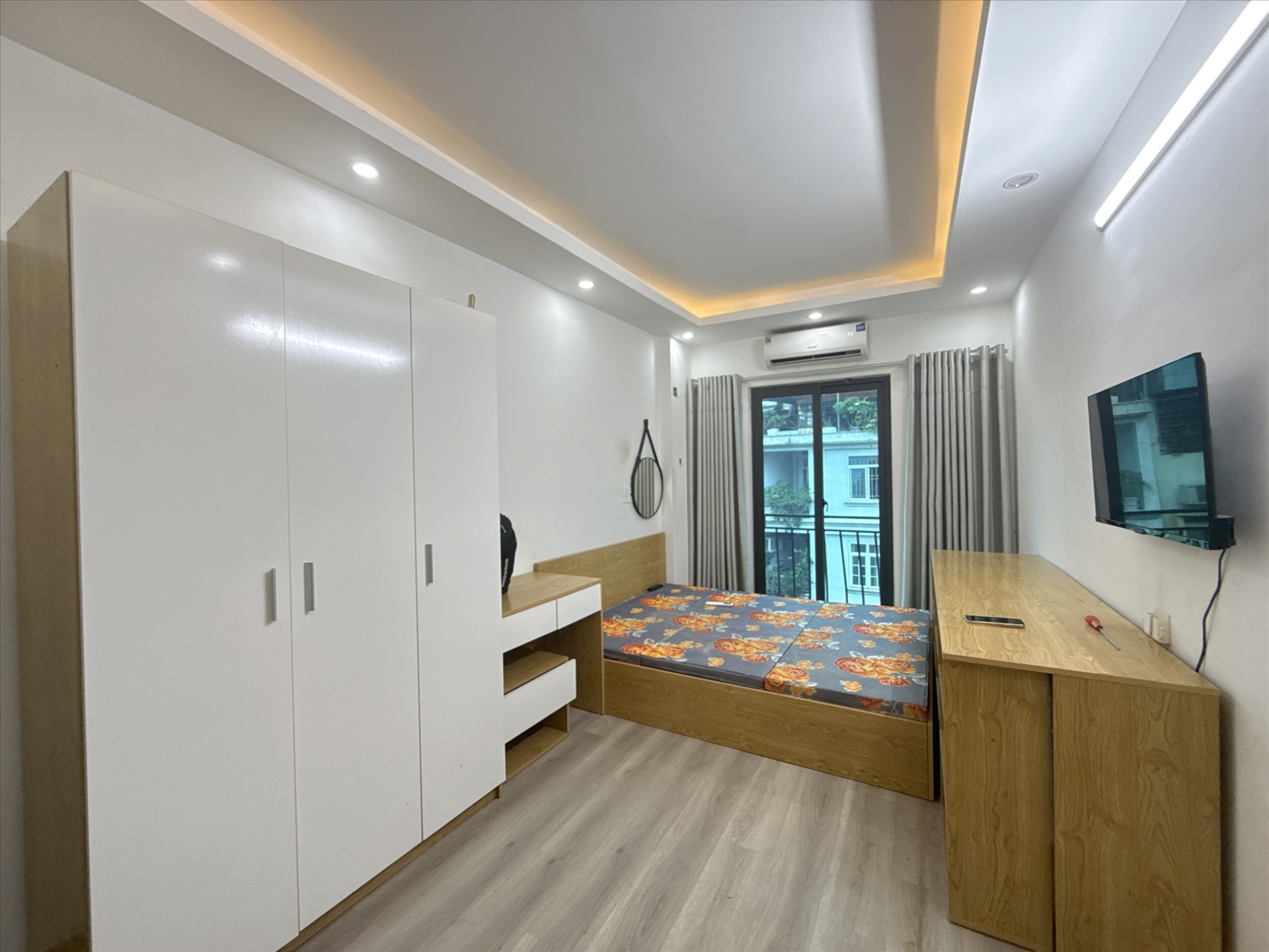 Phòng trọ Studio 30m2 tại AT Home Hồ Tùng Mậu - Cầu Giấy - Phòng ngủ