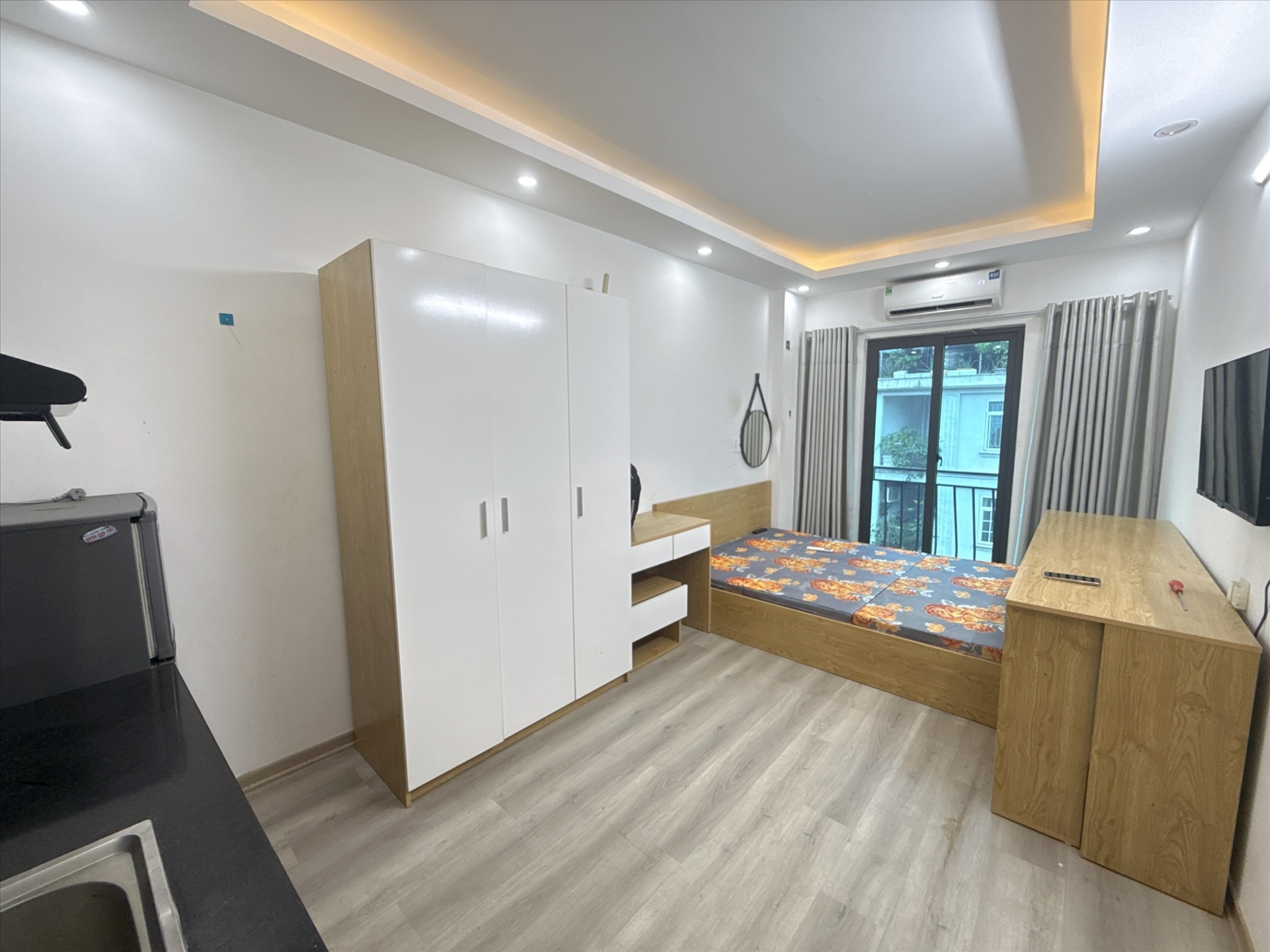 Phòng trọ Studio 30m2 tại AT Home Hồ Tùng Mậu - Cầu Giấy - Phòng ngủ