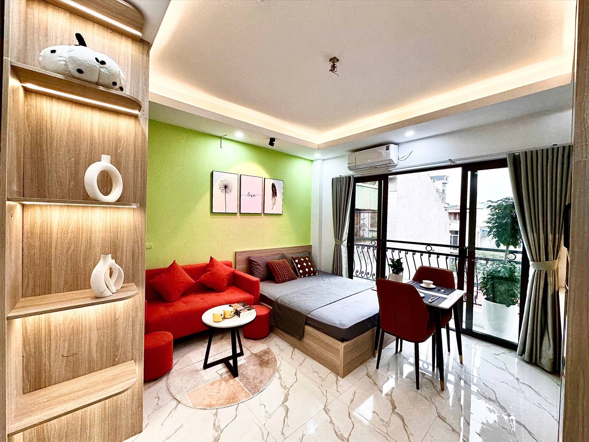 Phòng trọ Studio 35m2 tại Blue Homes Thụy Khuê - Tây Hồ - Phòng khách