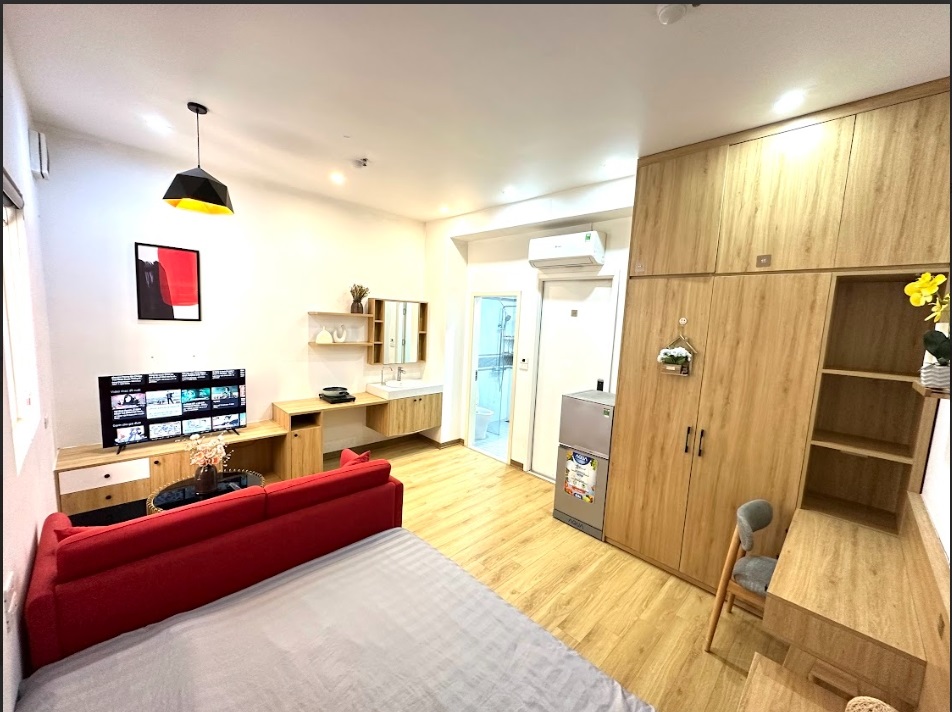 Phòng trọ Studio 25m2 tại Blue Homes Linh Lang - Ba Đình - Phòng ngủ