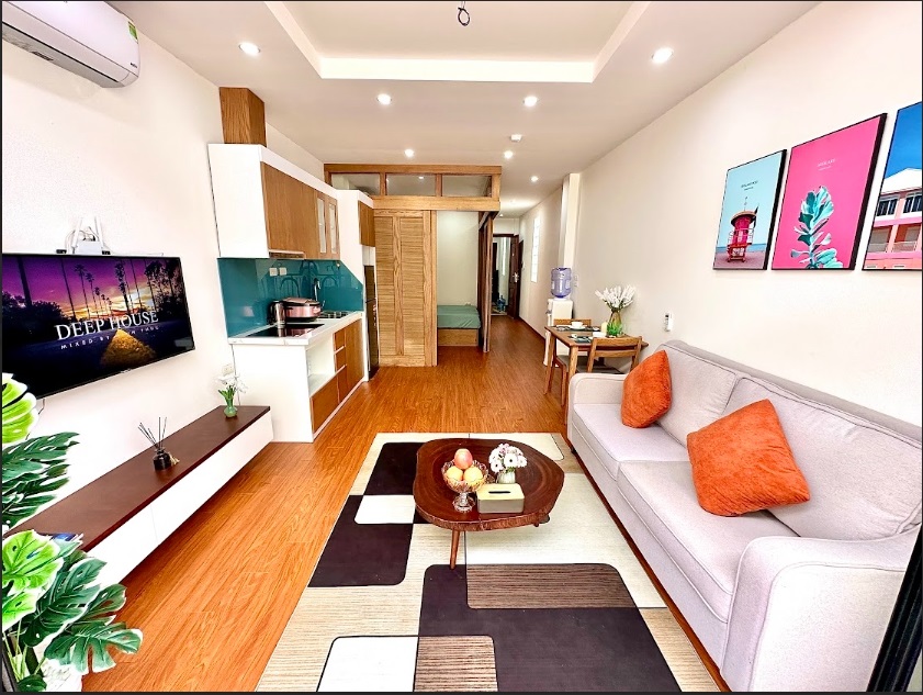 Phòng trọ 1 Phòng ngủ 50m2 tại Blue Homes 1 Đào Tấn - Ba Đình - Phòng khách