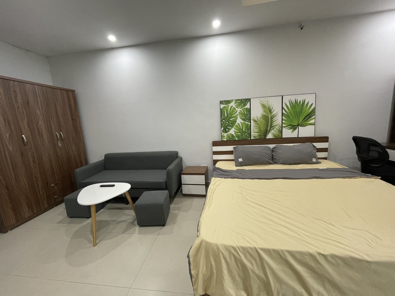 Phòng trọ Studio 25m2 tại Sunny Apartment Xuân Thủy - Cầu Giấy - Phòng ngủ