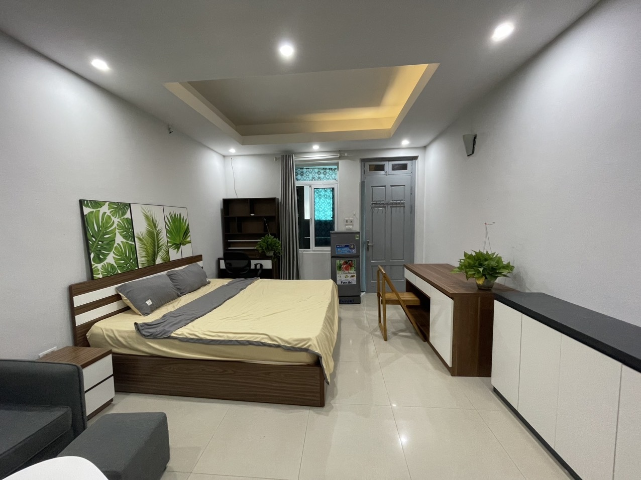 Phòng trọ Studio 25m2 tại Sunny Apartment Xuân Thủy - Cầu Giấy - Phòng ngủ