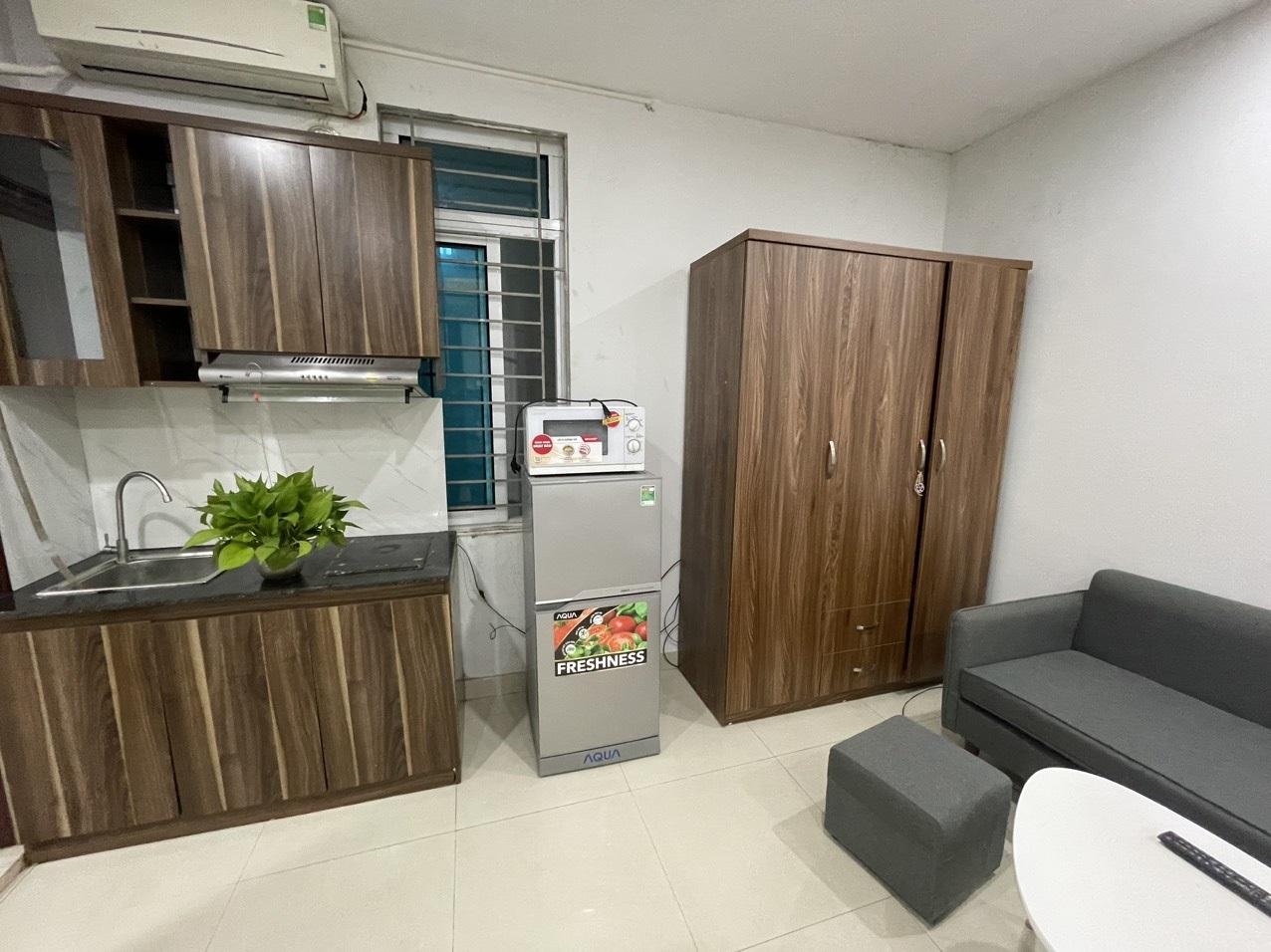 Phòng trọ Studio 25m2 tại Sunny Apartment Xuân Thủy - Cầu Giấy - Phòng bếp