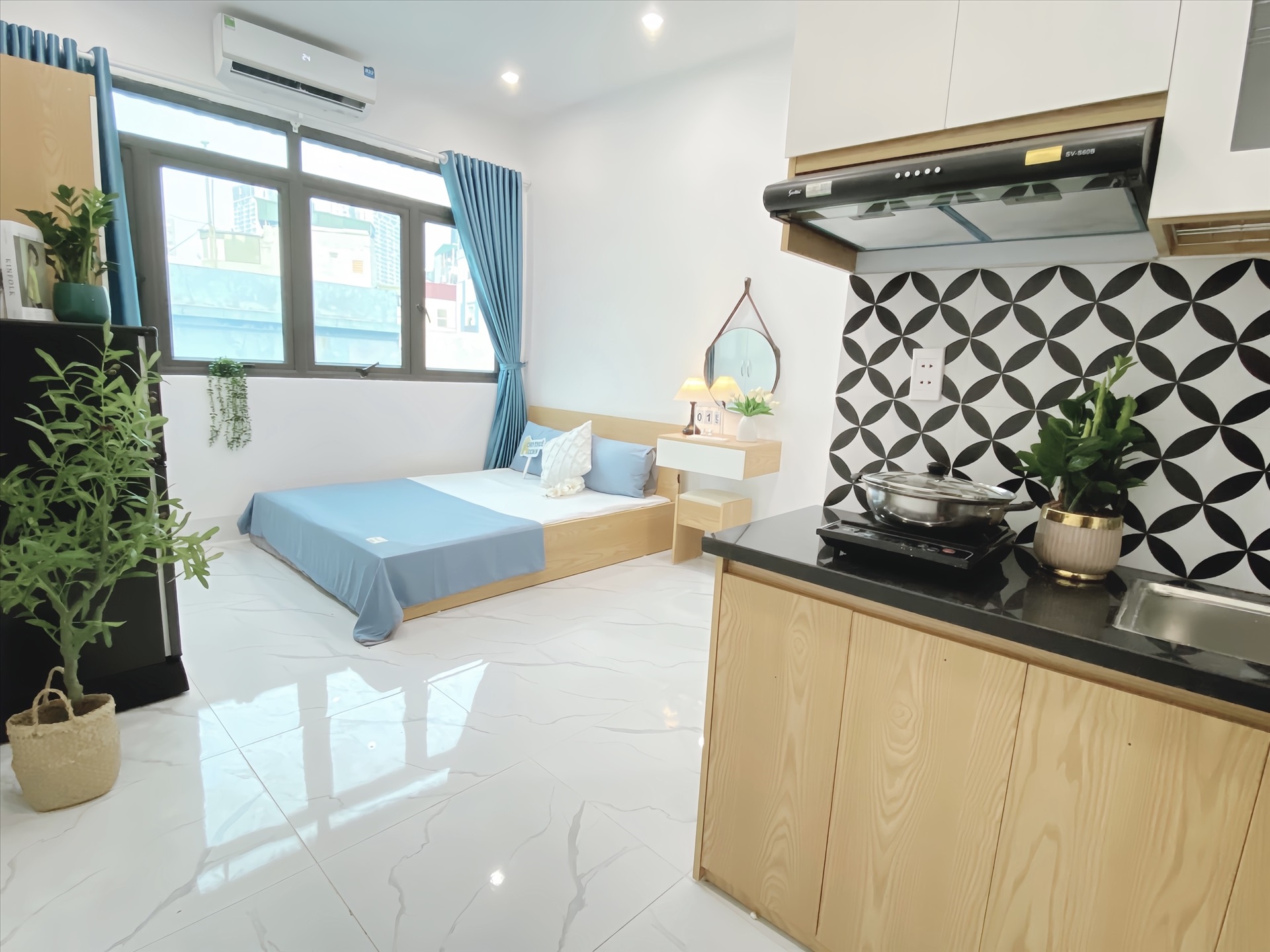 Phòng trọ Studio 25m2 tại Suha Home Phú Mỹ - Nam Từ Liêm - Phòng ngủ