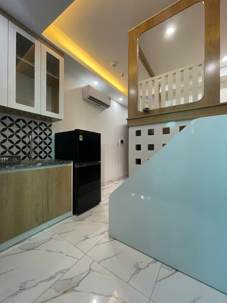 Phòng trọ Studio 25m2 tại Sunny Apartment Khương Đình - Thanh Xuân - Phòng bếp