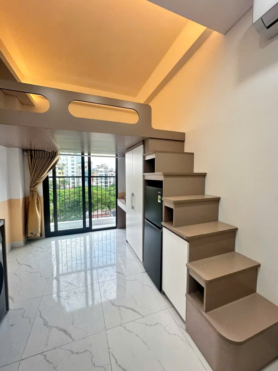 Phòng trọ Duplex 20m2 tại Akaland House Quan Hoa - Cầu Giấy - Phòng ngủ