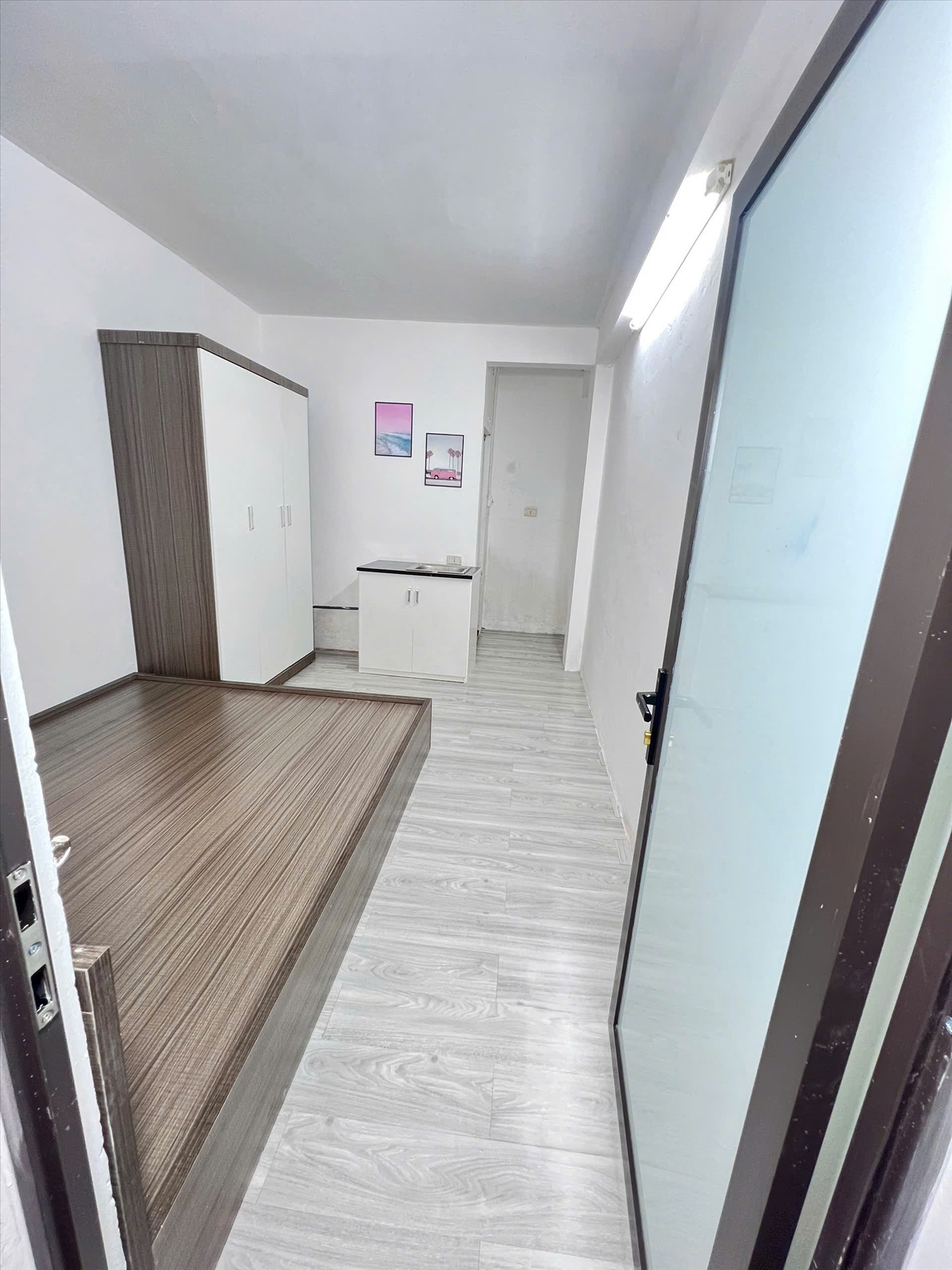 Phòng trọ Studio 20m2 tại AVHome Hoàng Quốc Việt - Cầu Giấy - Phòng ngủ