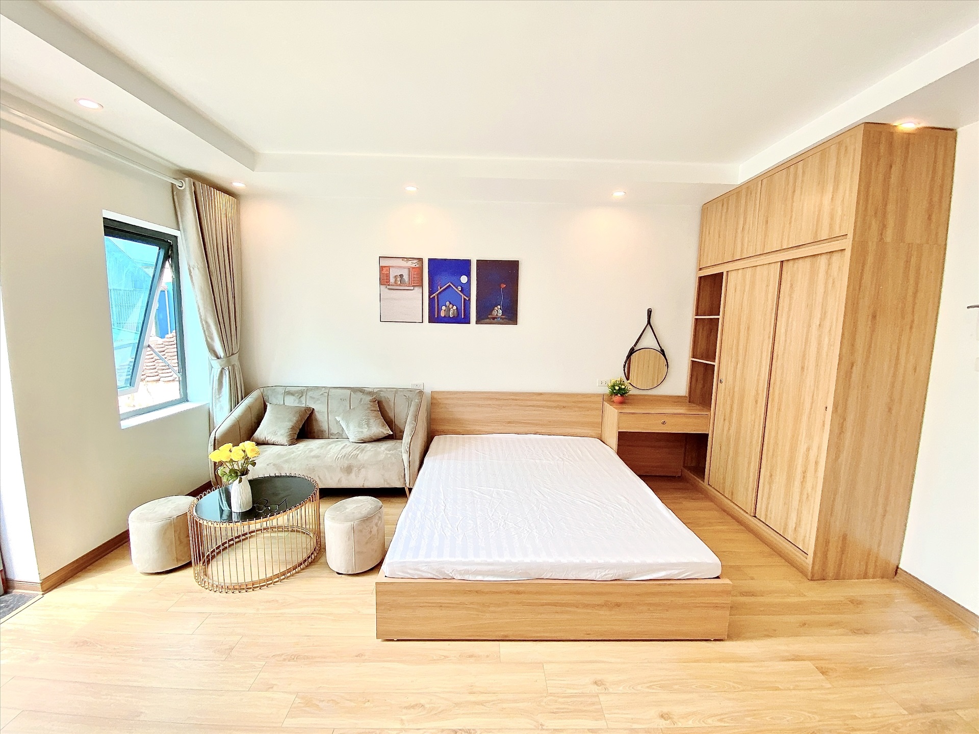 Phòng trọ Studio 35m2 tại Blue Homes Linh Lang - Ba Đình - Phòng ngủ