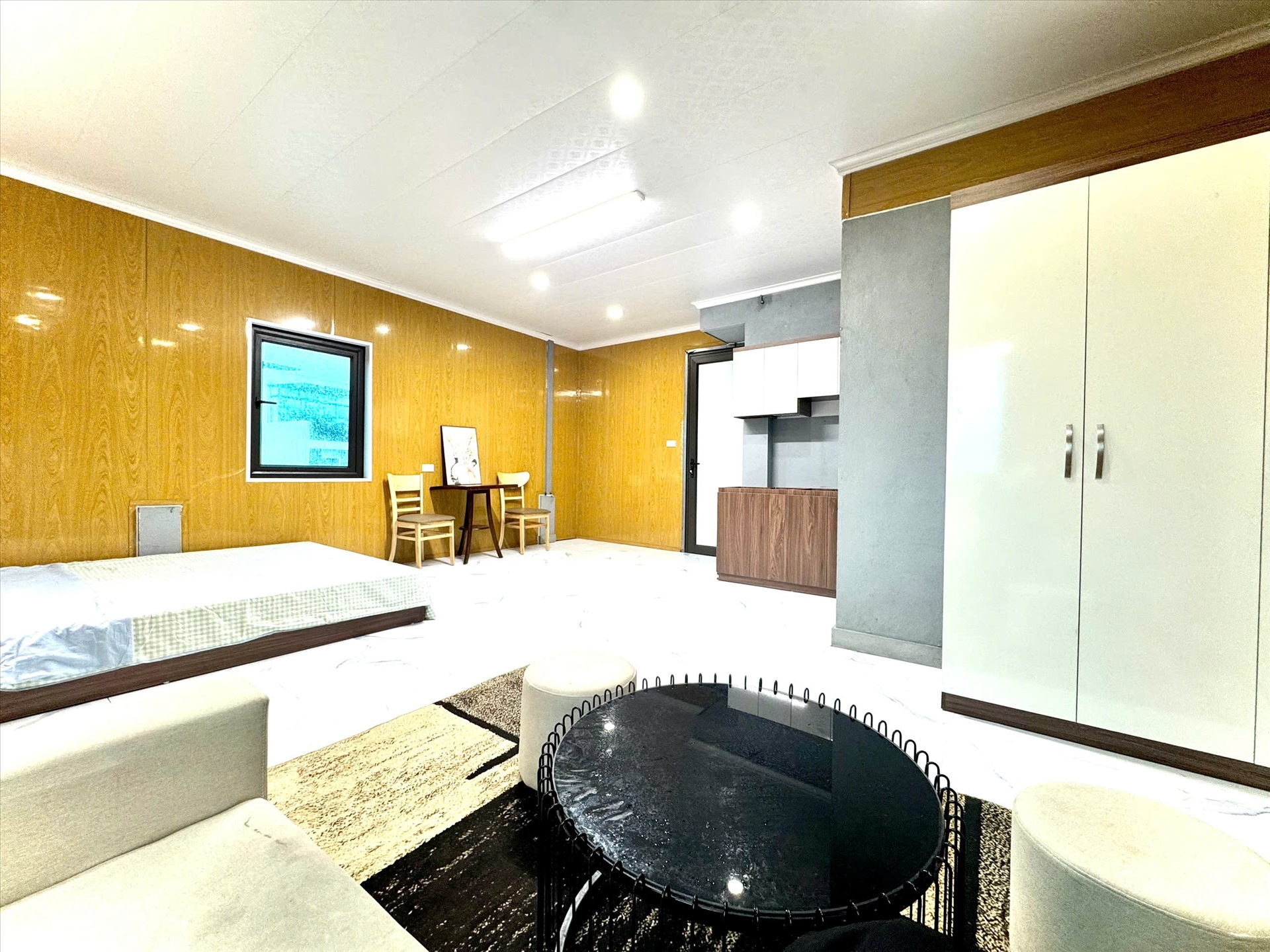 Phòng trọ Studio 35m2 tại Time House 4 Trần Cung - Bắc Từ Liêm - Phòng khách