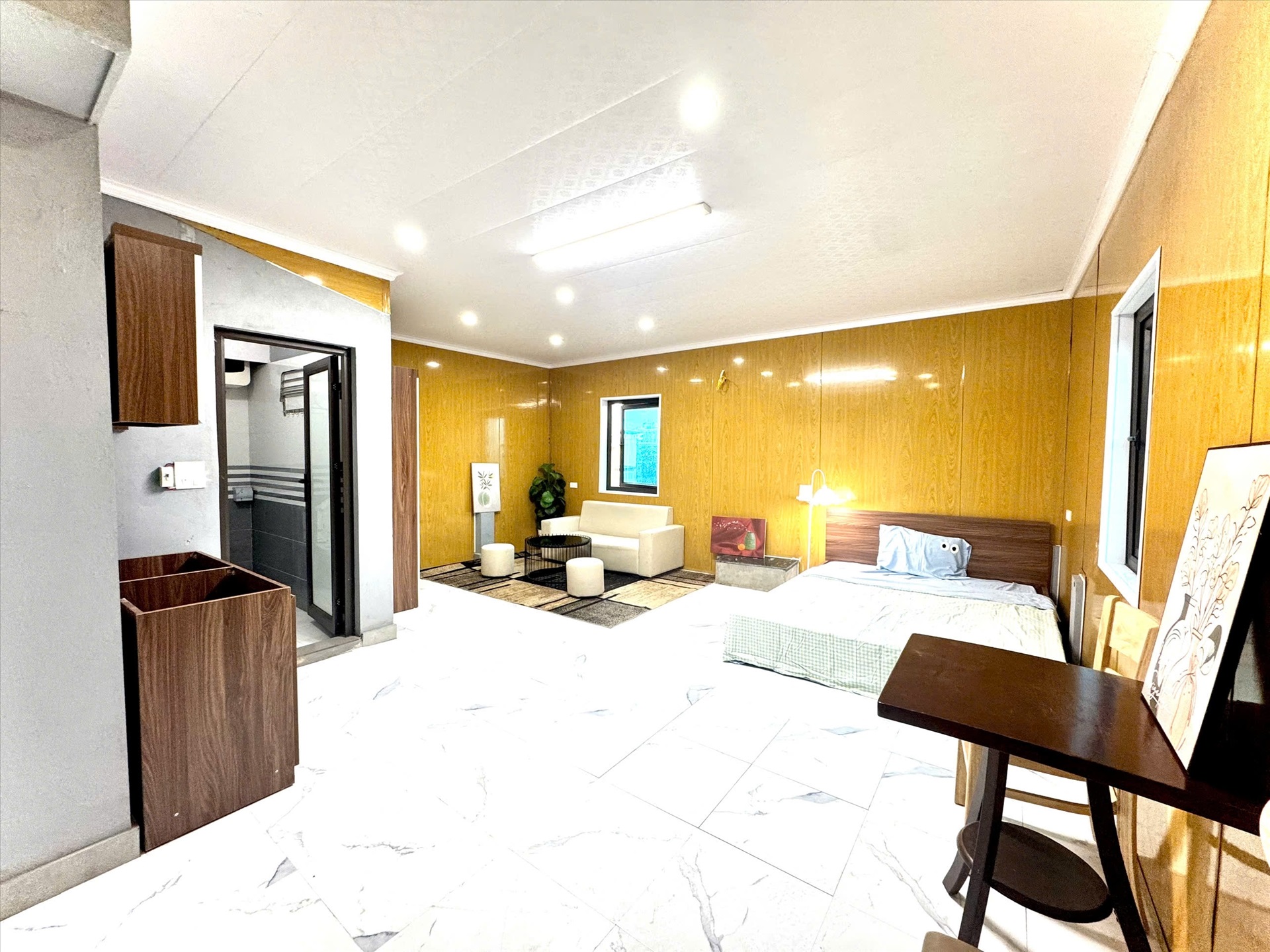 Phòng trọ Studio 35m2 tại Time House 4 Trần Cung - Bắc Từ Liêm - Phòng khách