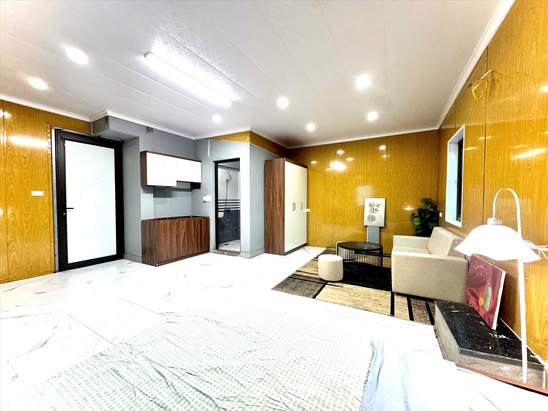 Phòng trọ Studio 35m2 tại Time House 4 Trần Cung - Bắc Từ Liêm - Phòng bếp