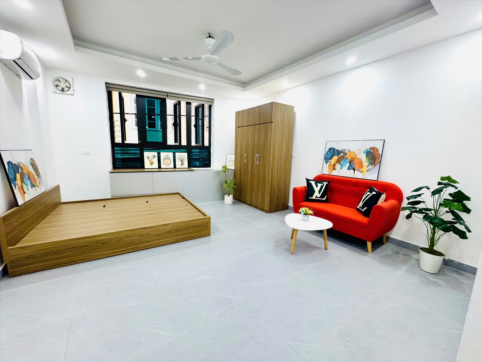 Phòng trọ Studio 25m2 tại Vihome Plus Đại Từ - Hoàng Mai - Phòng ngủ