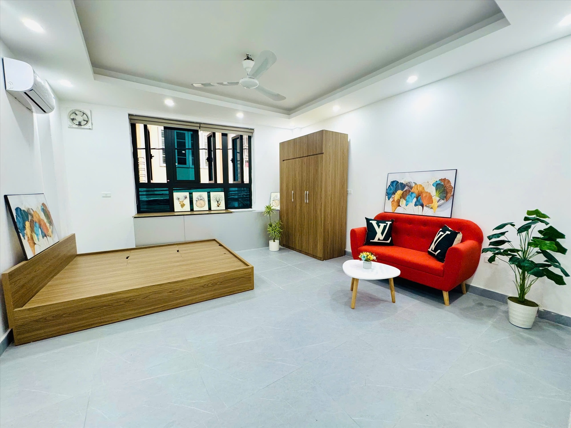 Phòng trọ Studio 25m2 tại Vihome Plus Đại Từ - Hoàng Mai - Phòng khách