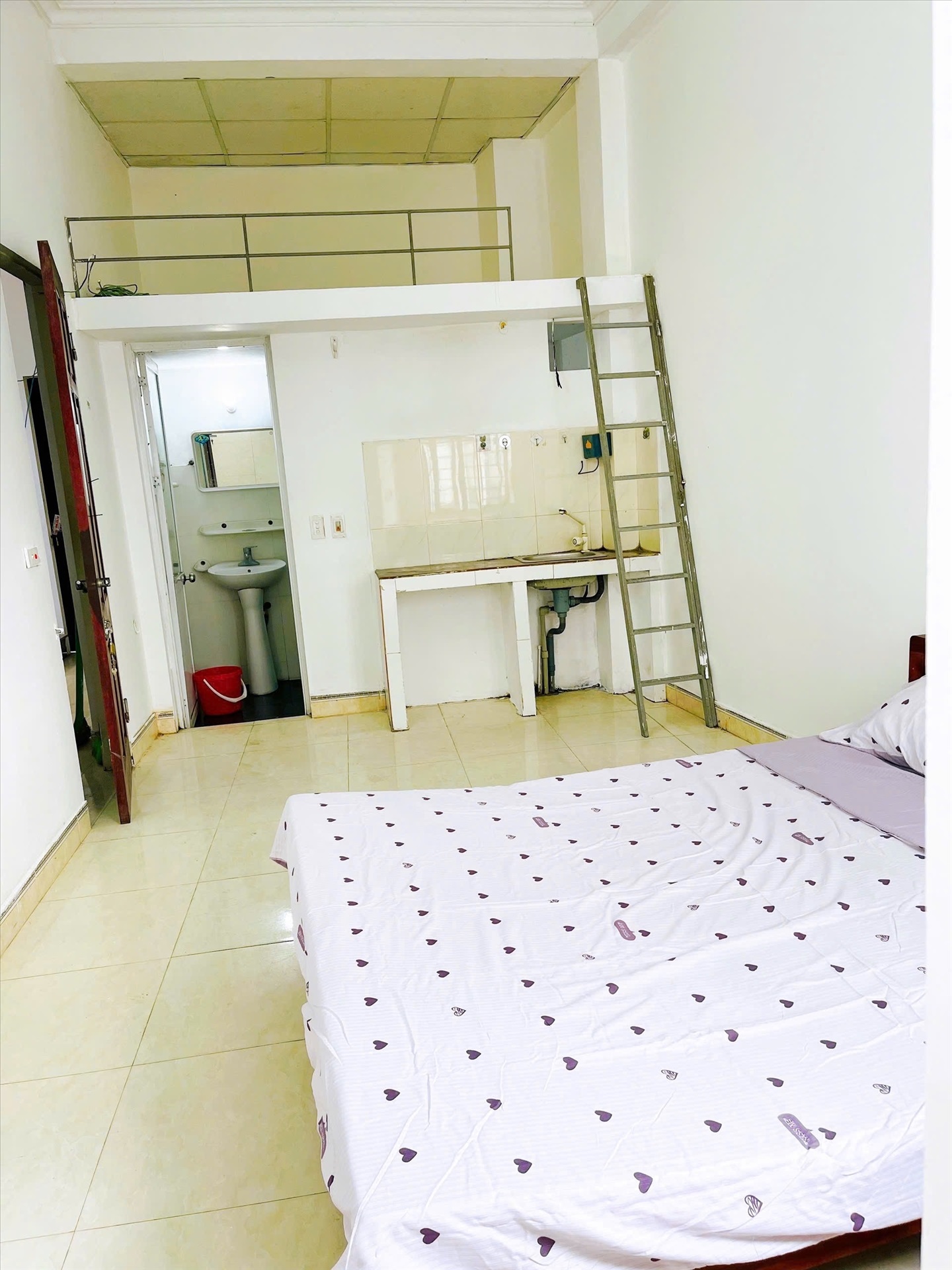 Phòng trọ Studio 25m2 tại Time House Phú Kiều - Bắc Từ Liêm - Phòng bếp