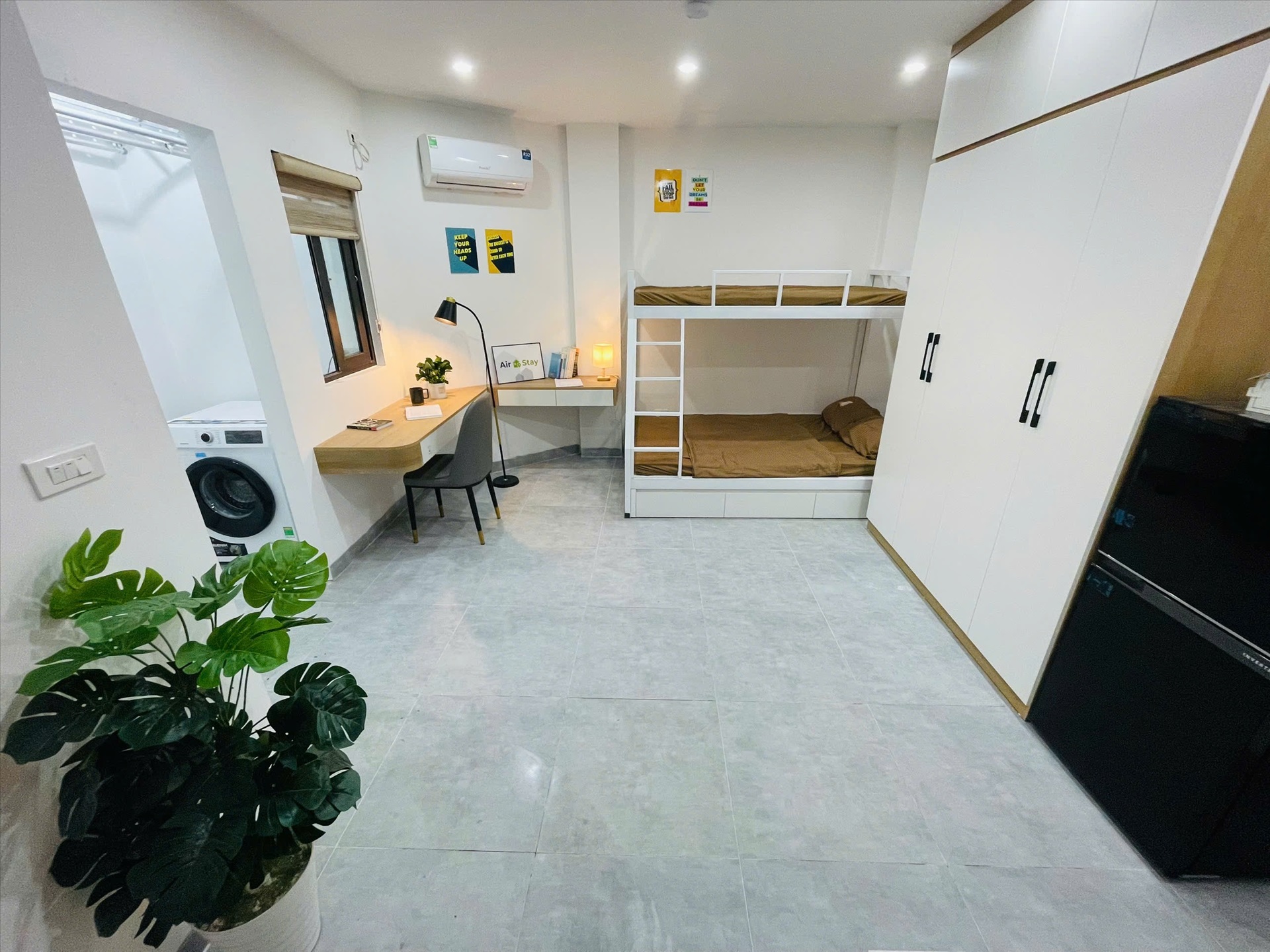 Phòng trọ Studio 30m2 tại Airstay Yên Lạc - Hai Bà Trưng - Phòng ngủ