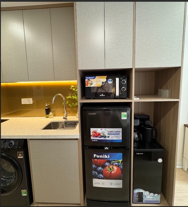 Phòng trọ Studio 25m2 tại HY Home 2 Lạc Long Quân - Tây Hồ - Phòng bếp