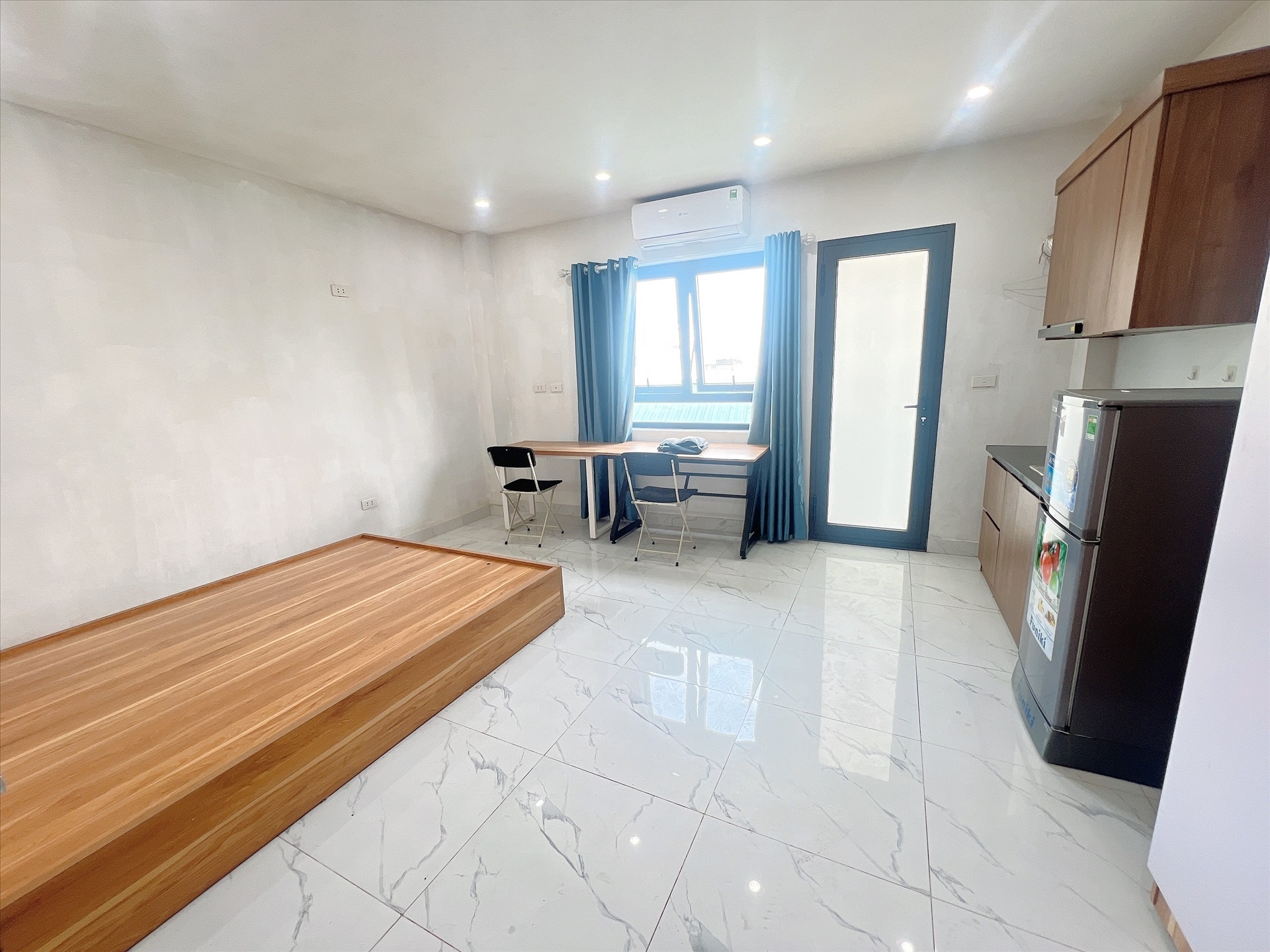 Phòng trọ Studio 30m2 tại AT Home Giảng Võ - Ba Đình - Phòng ngủ