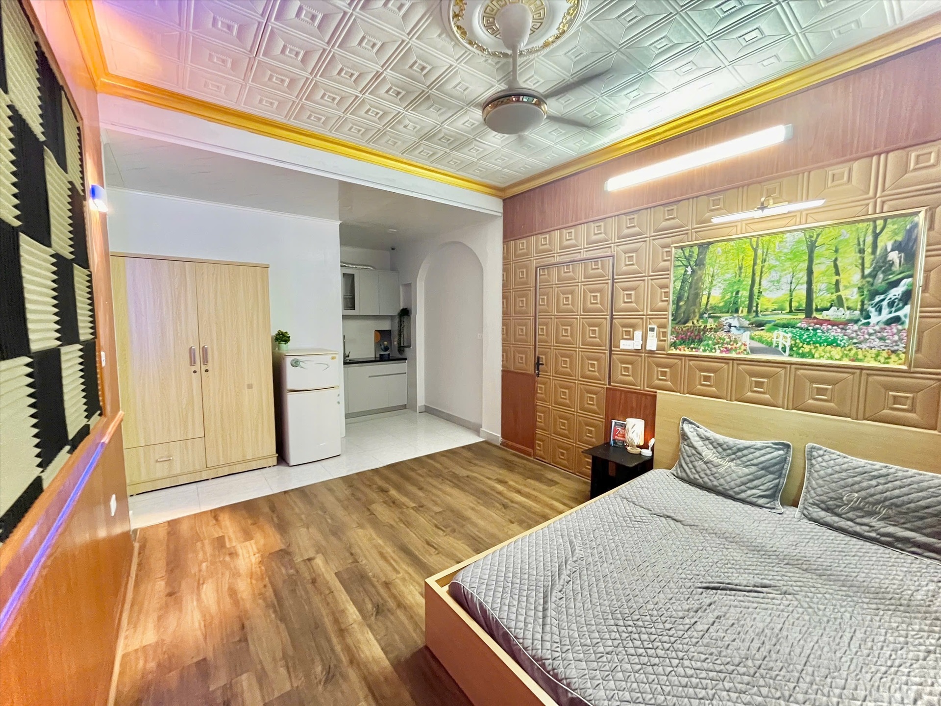 Phòng trọ Studio 25m2 tại Timehouse 3 Phú Mỹ - Nam Từ Liêm - Phòng ngủ